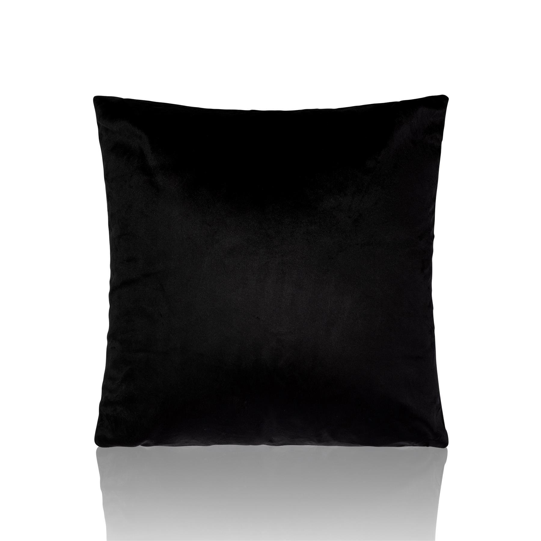 Black - Alan Symonds - Plain Velvet Cushion Set of 4 - 2