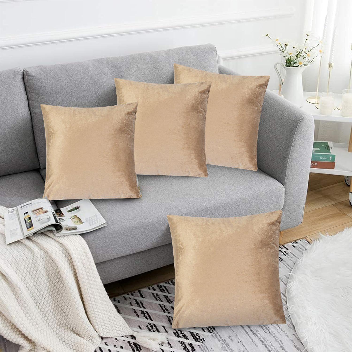 Plain Velvet Cushion Set of 4