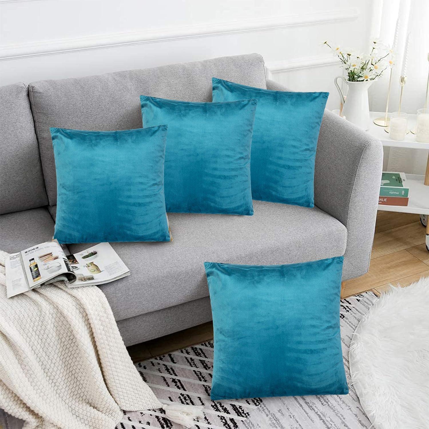 Plain Velvet Cushion Set of 4