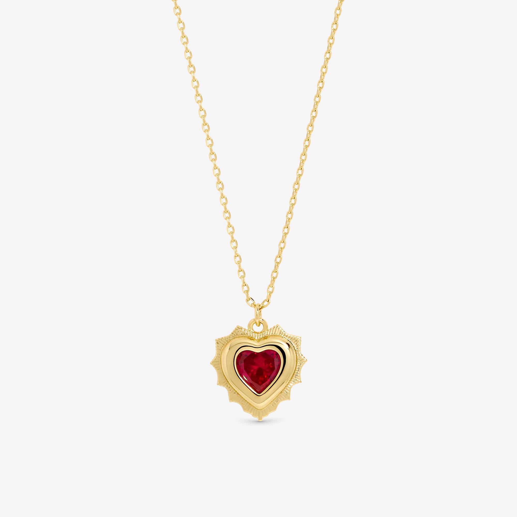 Gold - Jon Richard - Gold Plated Heart Birthstone Necklace - December - 2