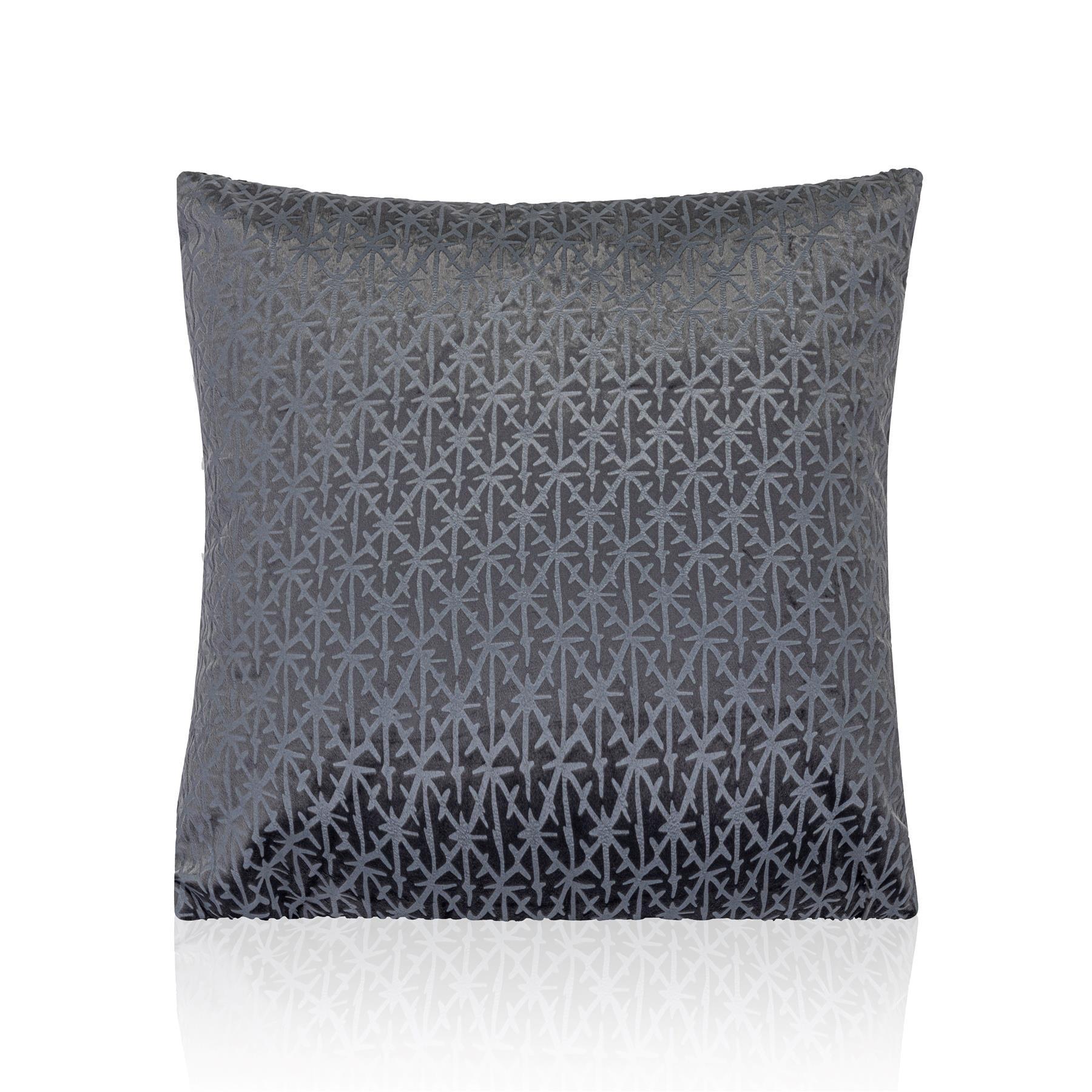 Charcoal - Alan Symonds - Textured Velvet Cushion Set of 4 - 2
