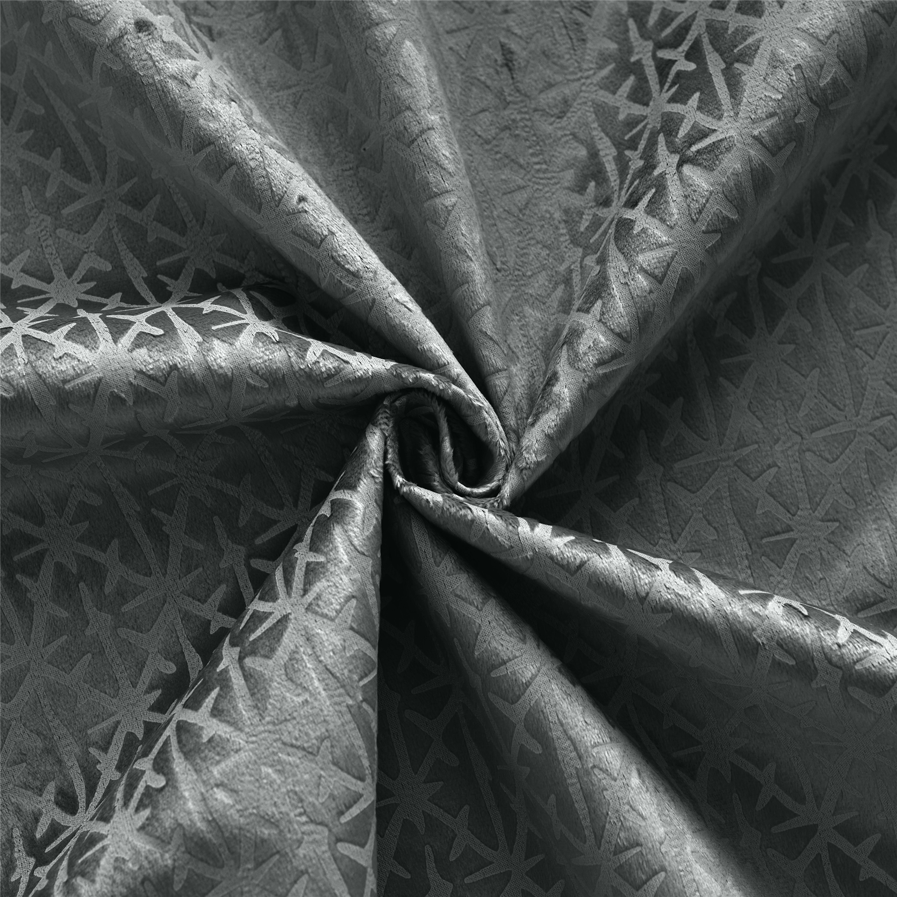 Charcoal - Alan Symonds - Textured Velvet Cushion Set of 4 - 4