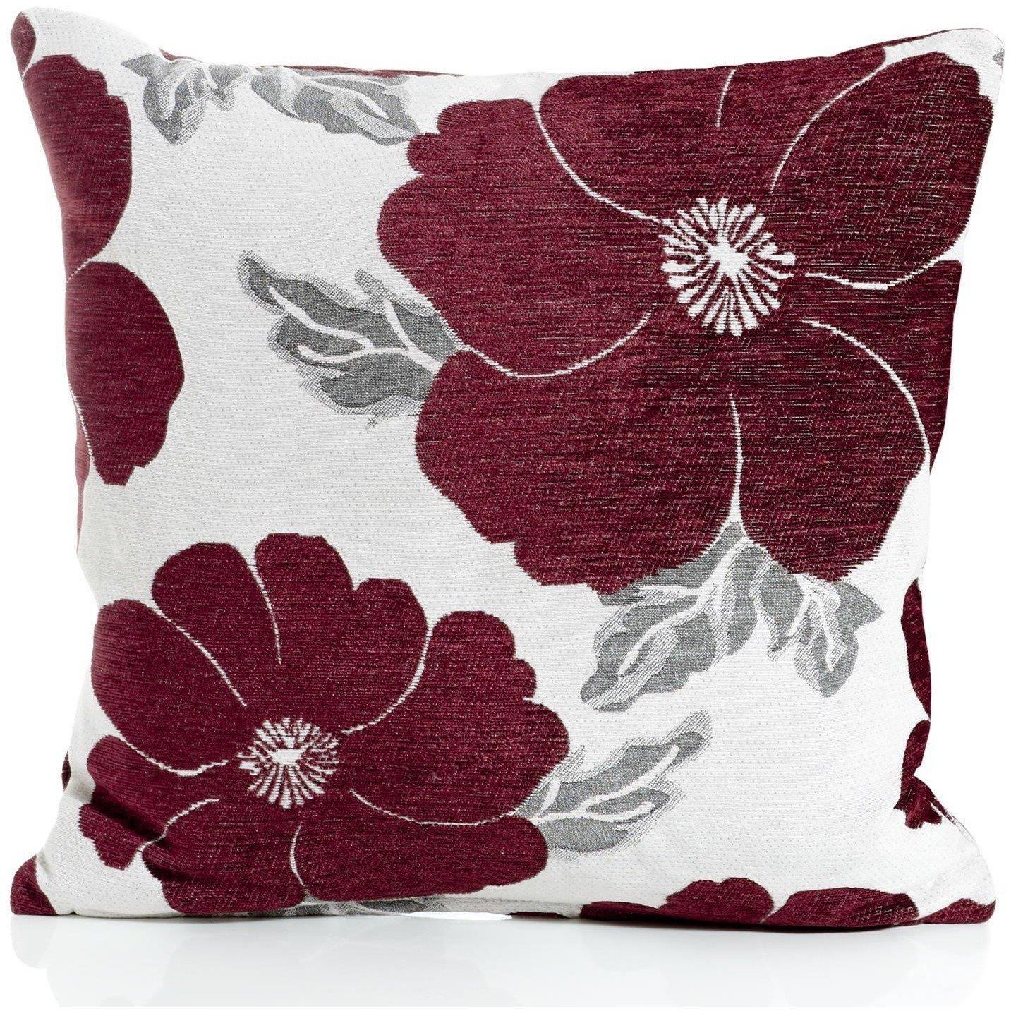 Aubergine - Alan Symonds - Poppy Chenille Cushion Set of 4 - 2
