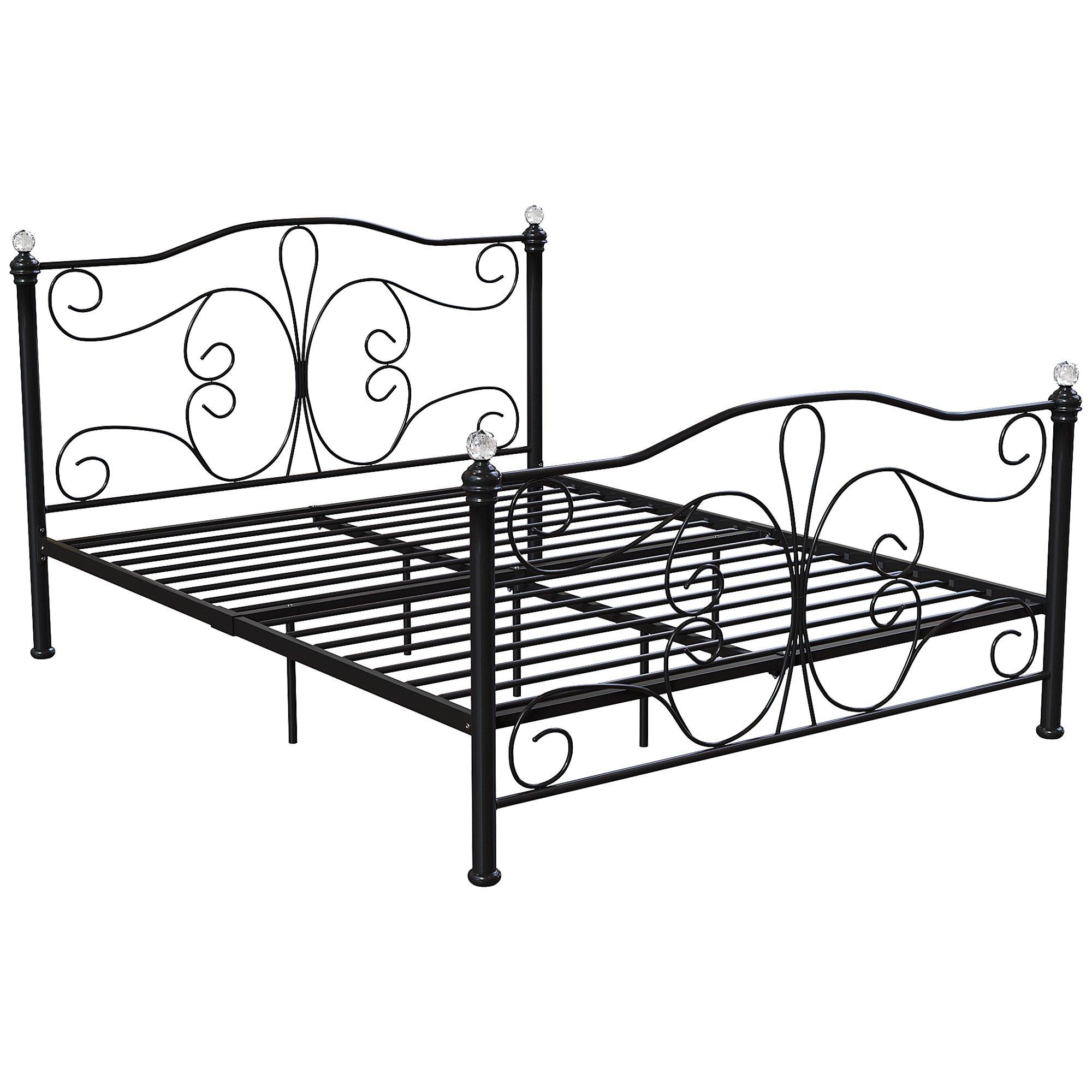 Black - Lassic - Vida Designs Chicago King Size Metal Bed - 8