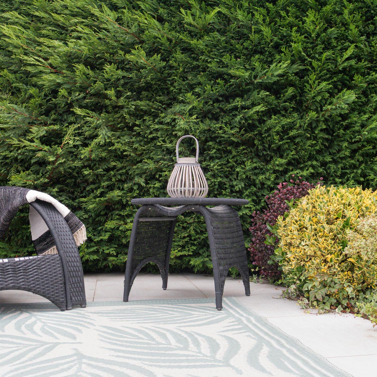 Grey - JVL - Luna Natural Bulb Shaped Willow Wood Lantern W - 8