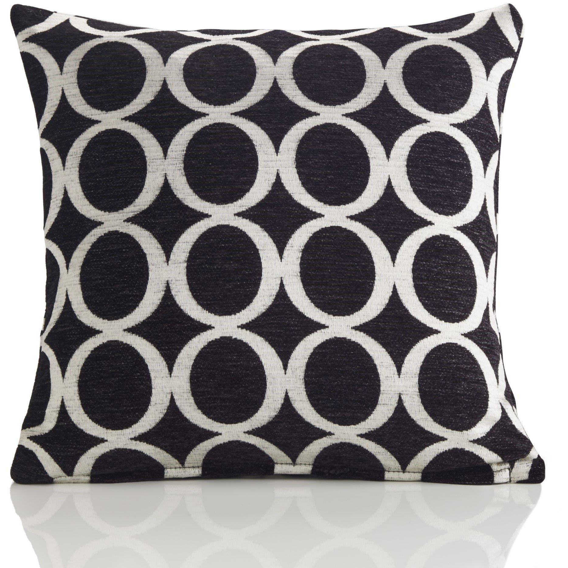 Black - Alan Symonds - Geometric O Chenille Cushion Set of 4 - 2