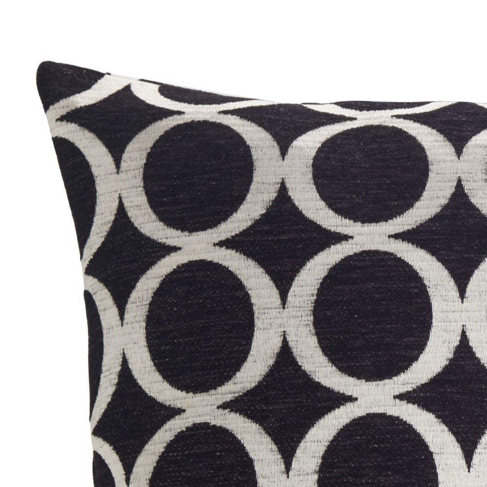Black - Alan Symonds - Geometric O Chenille Cushion Set of 4 - 3