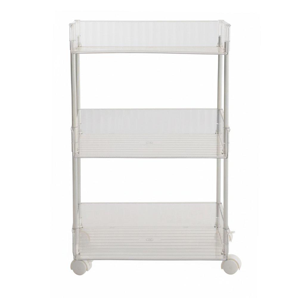 Clear - LIFE IDEAS - Transparent Rolling Storage Cart - 3