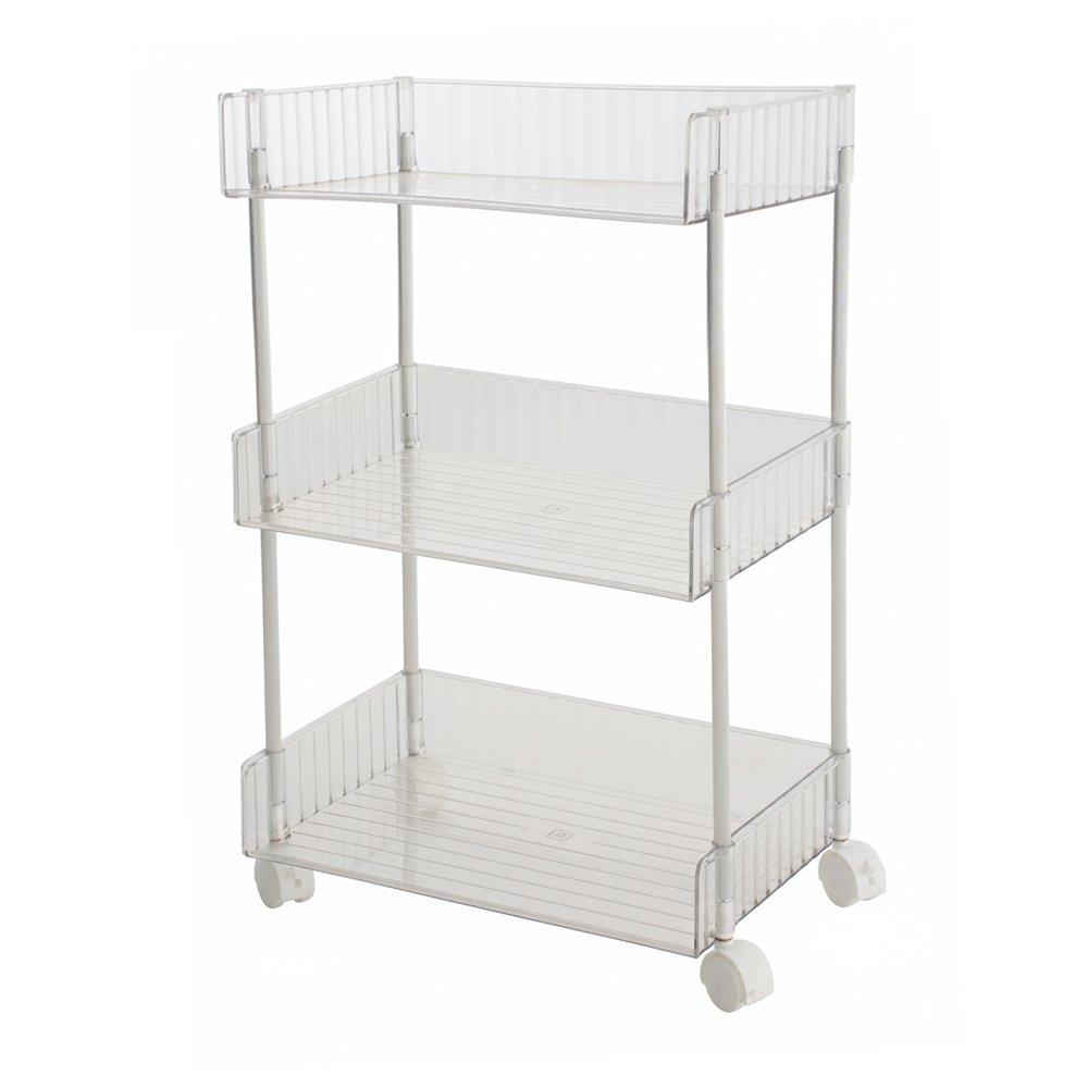 Clear - LIFE IDEAS - Transparent Rolling Storage Cart - 4