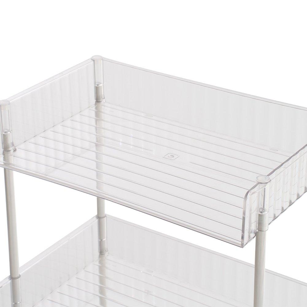 Clear - LIFE IDEAS - Transparent Rolling Storage Cart - 6
