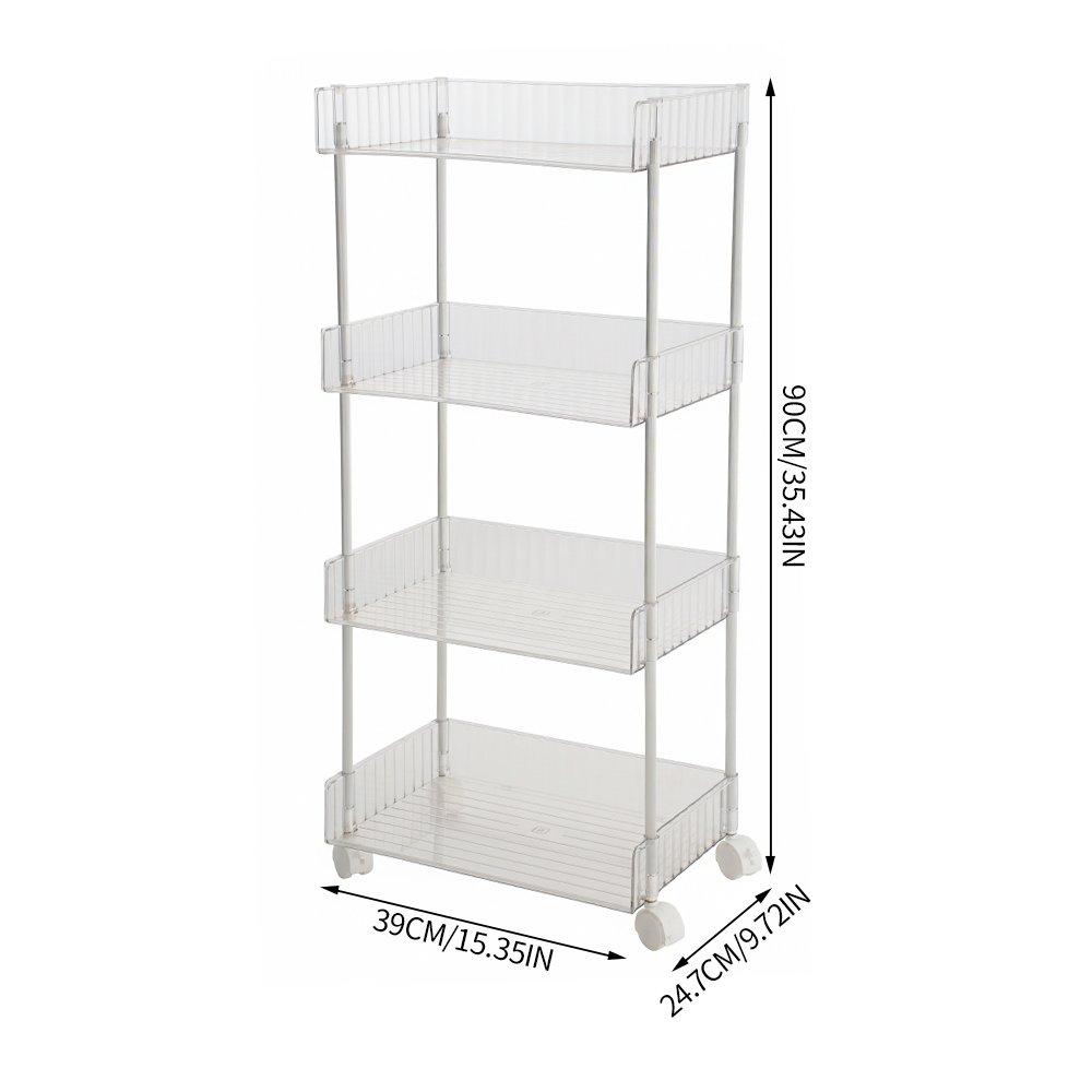 Clear - LIFE IDEAS - Transparent Rolling Storage Cart - 9