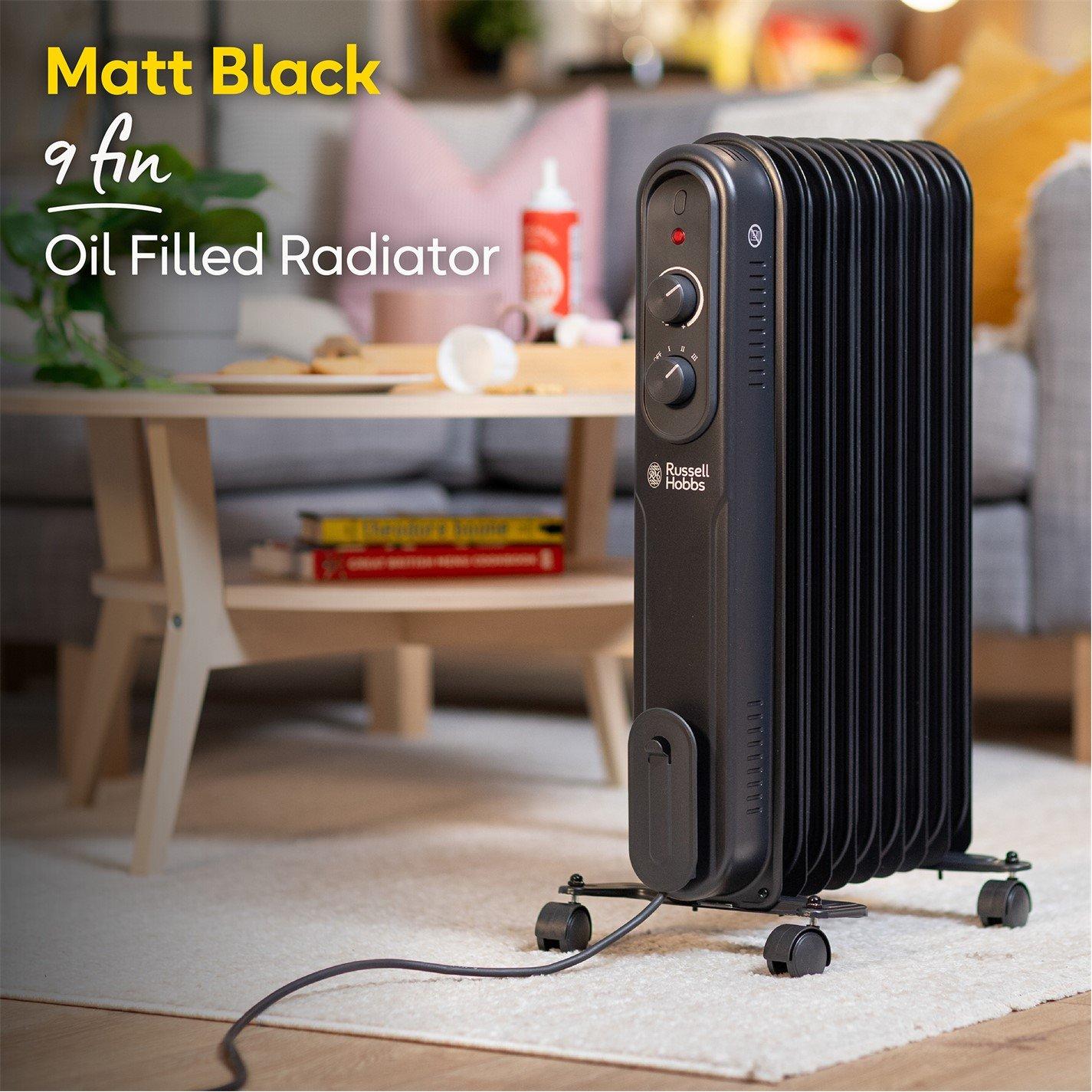 Matt Black - Russell Hobbs - RHOFR9004B Oil Filled Radiator - 4