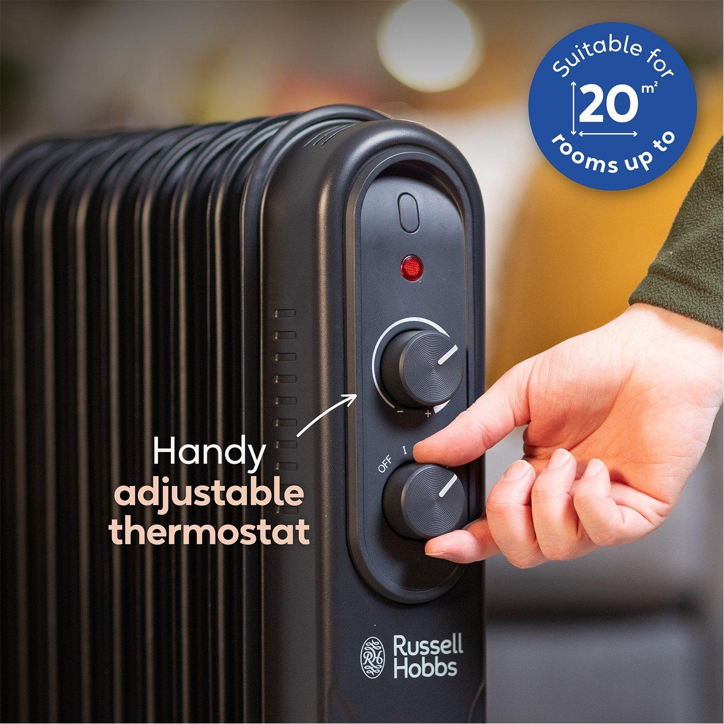 Matt Black - Russell Hobbs - RHOFR9004B Oil Filled Radiator - 5