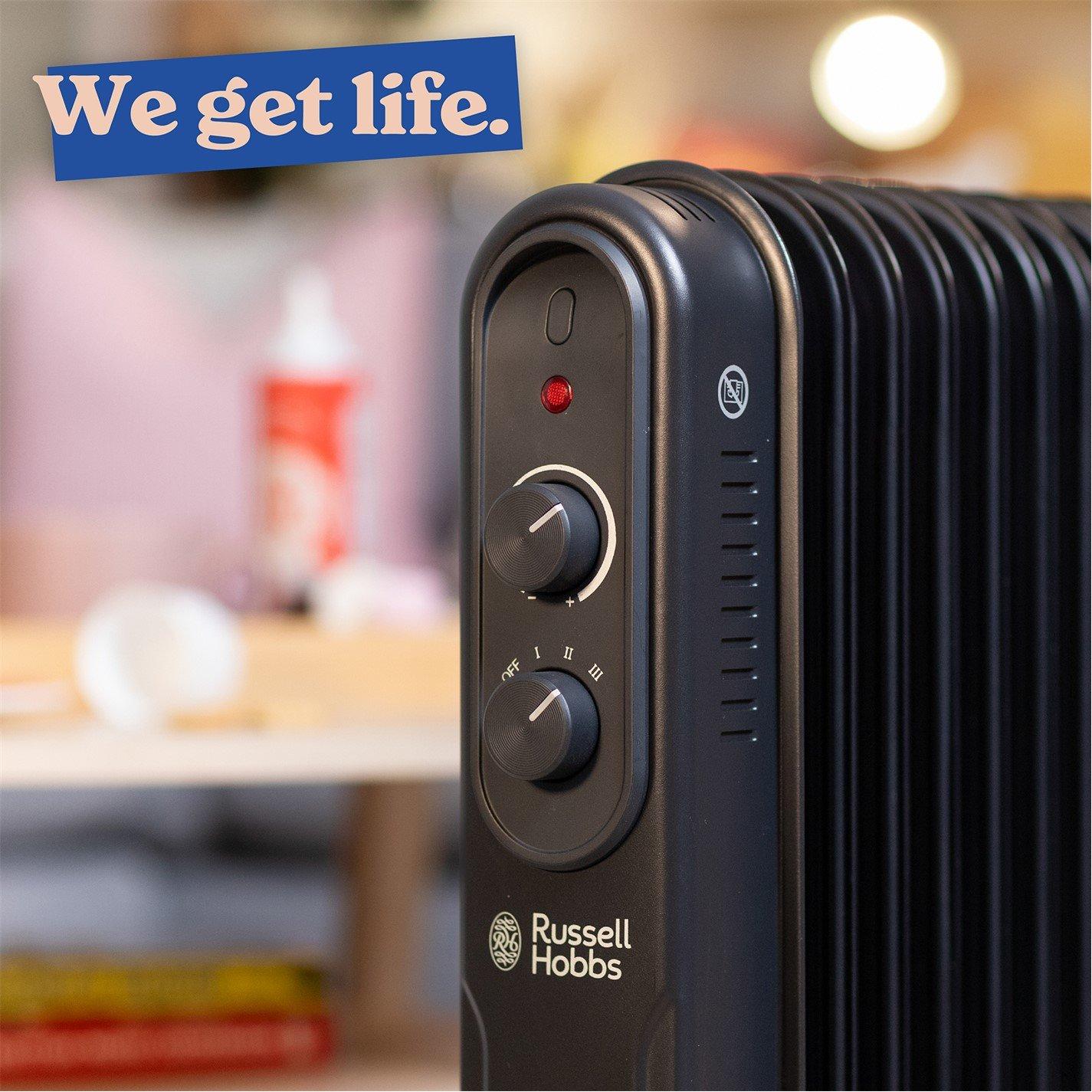 Matt Black - Russell Hobbs - RHOFR9004B Oil Filled Radiator - 7