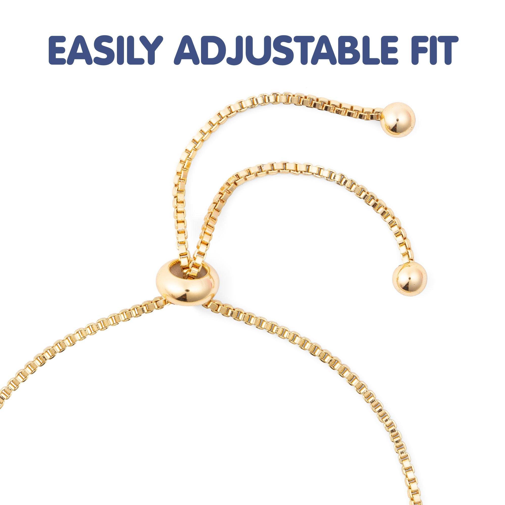 Gold - Disney Stitch - Stitch and Angel gold plated heart lariat bracelet - 4