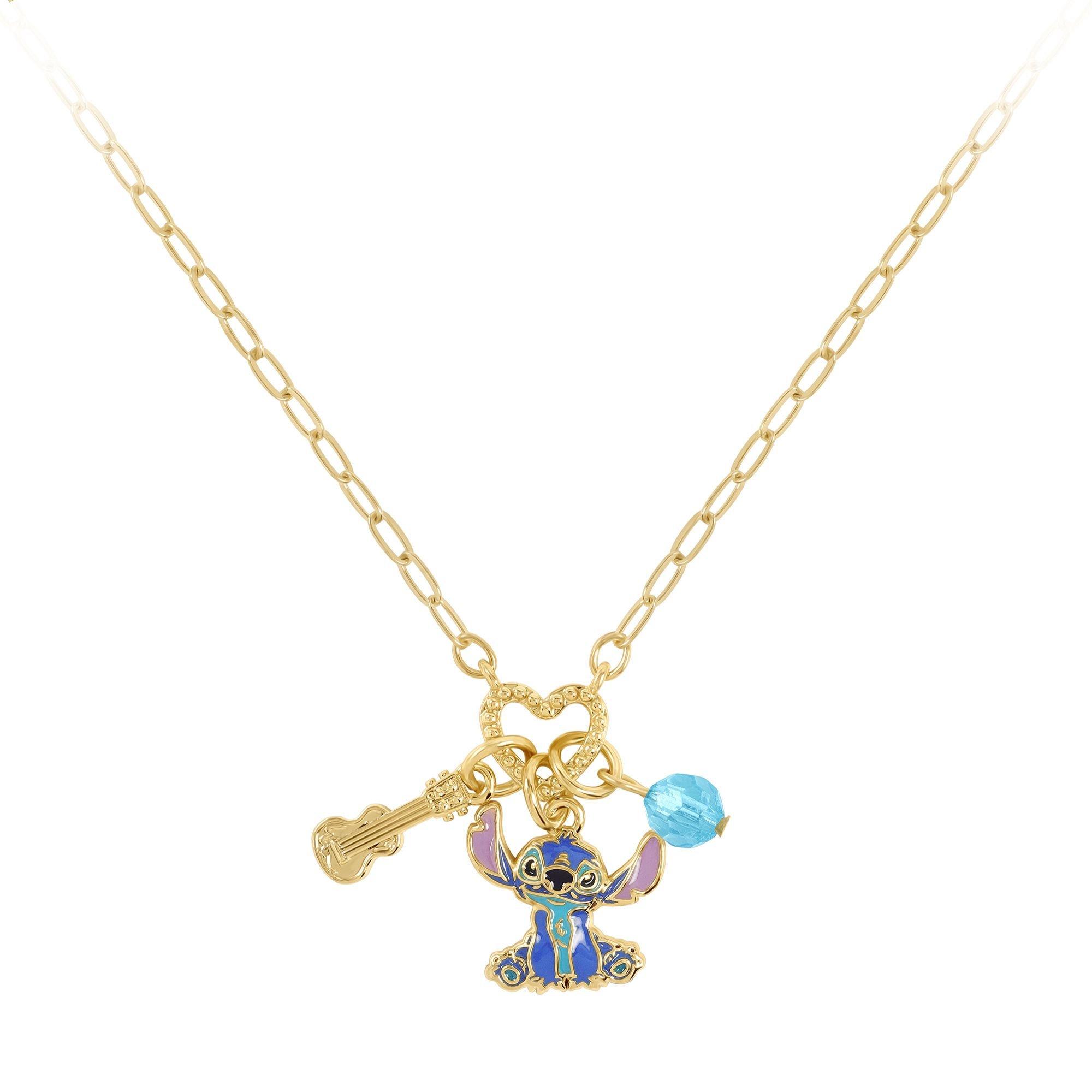 Gold - Disney Stitch - Stitch gold plated charm necklace - 1