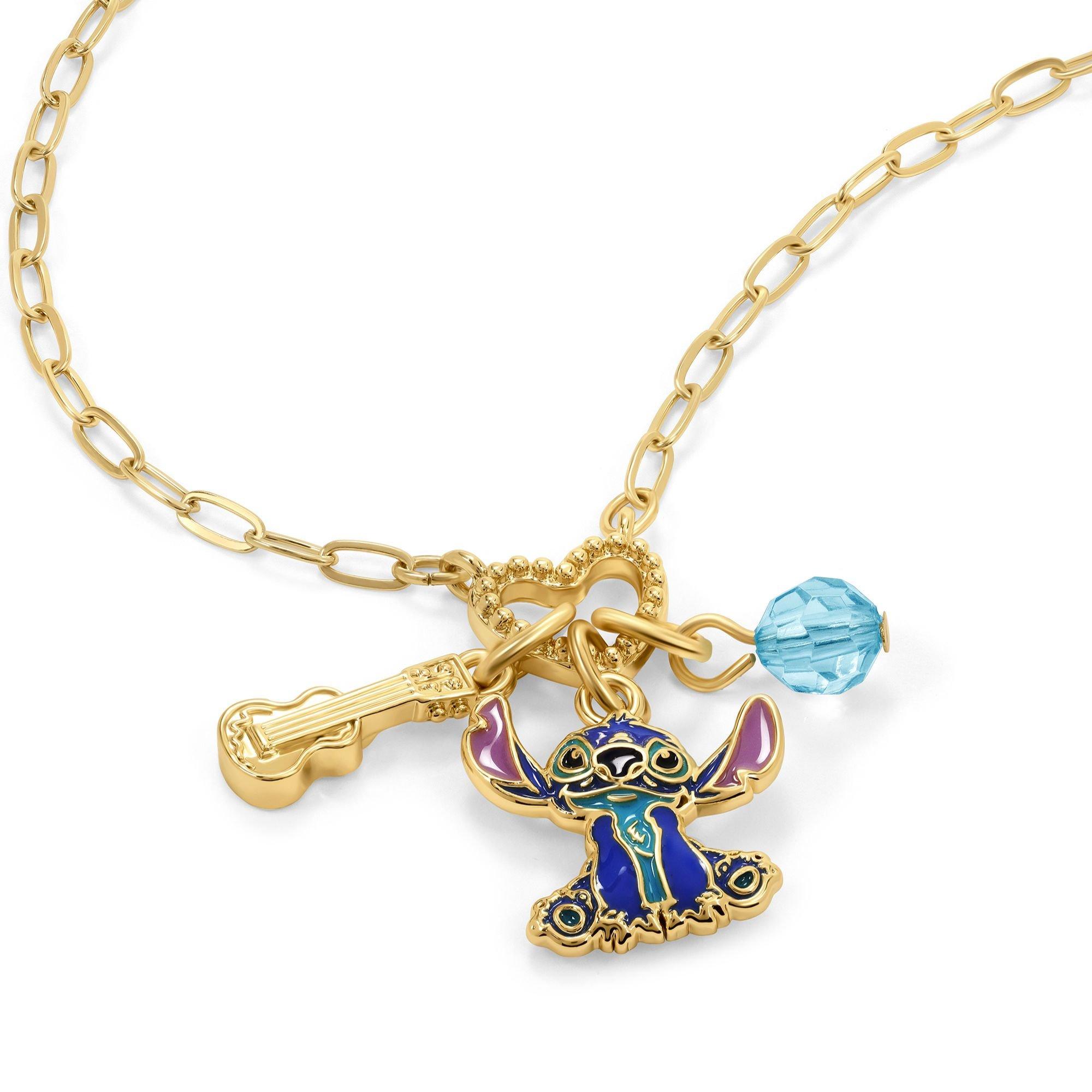 Gold - Disney Stitch - Stitch gold plated charm necklace - 2
