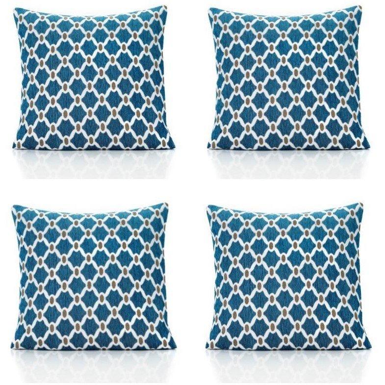 Berkeley Geometric Chenille Cushion Set of 4