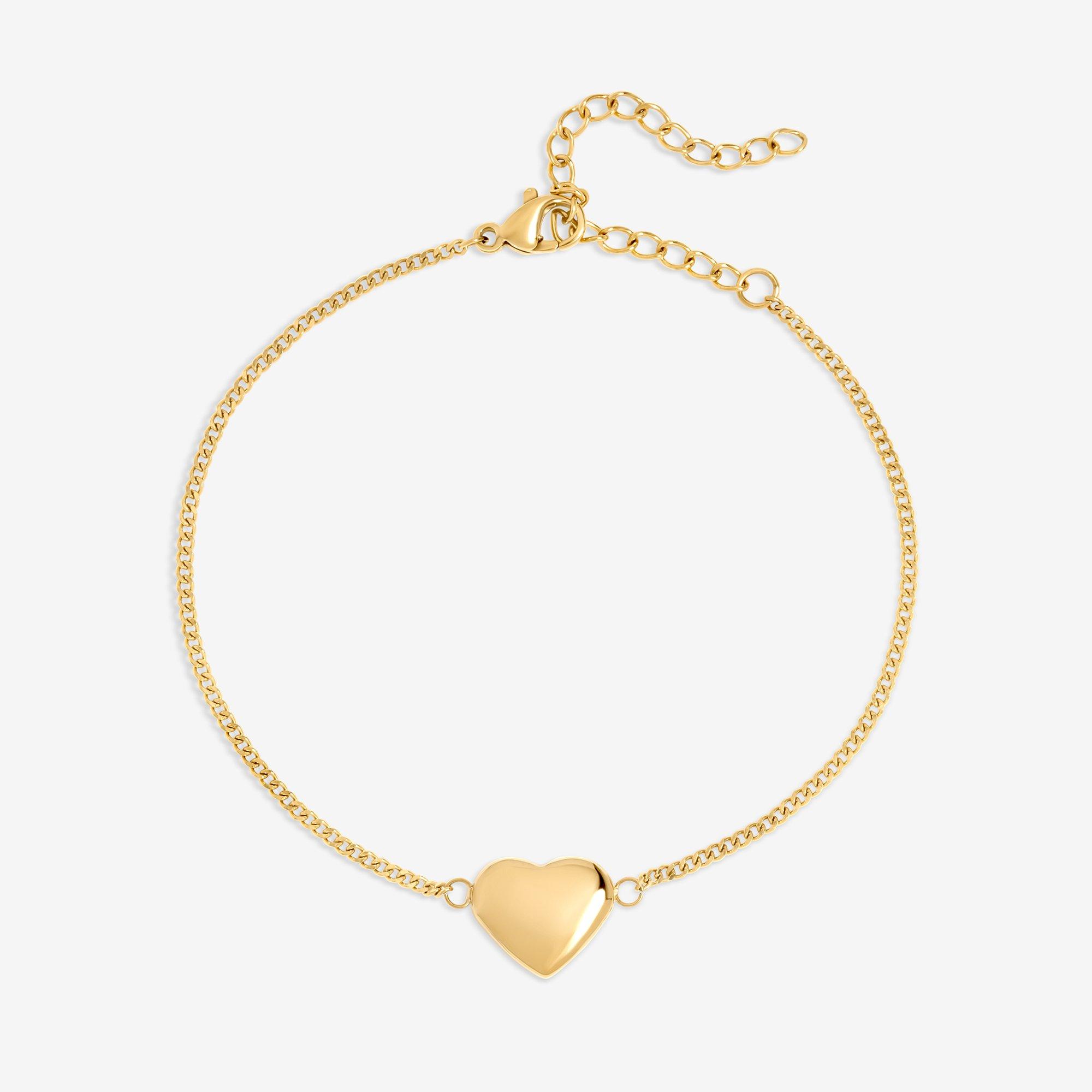 Jon Richard Jon Richard Gold Plated Waterproof Mini Heart Brac