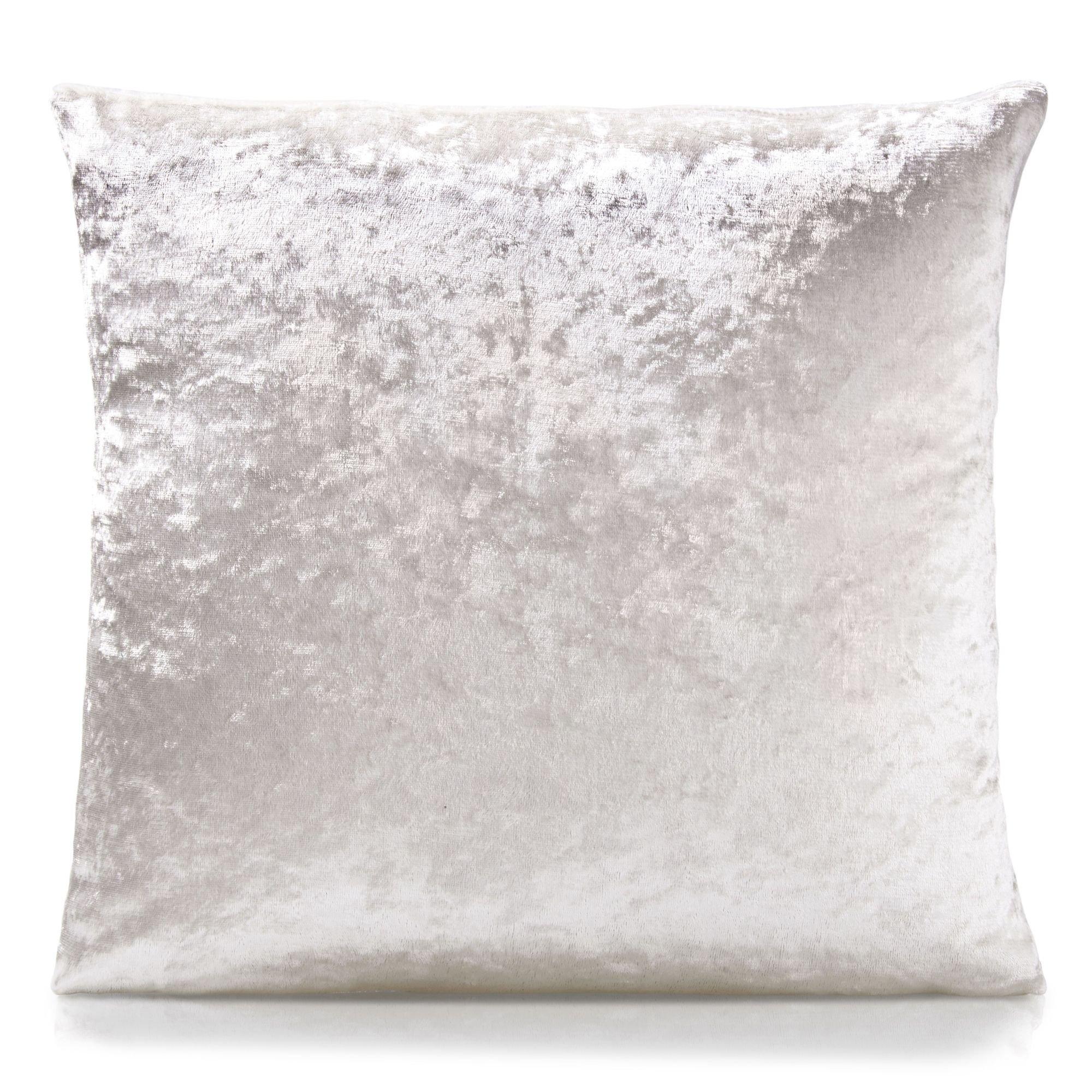 Cream - Alan Symonds - Plain Crushed Velvet Cushion Set of 4 - 3