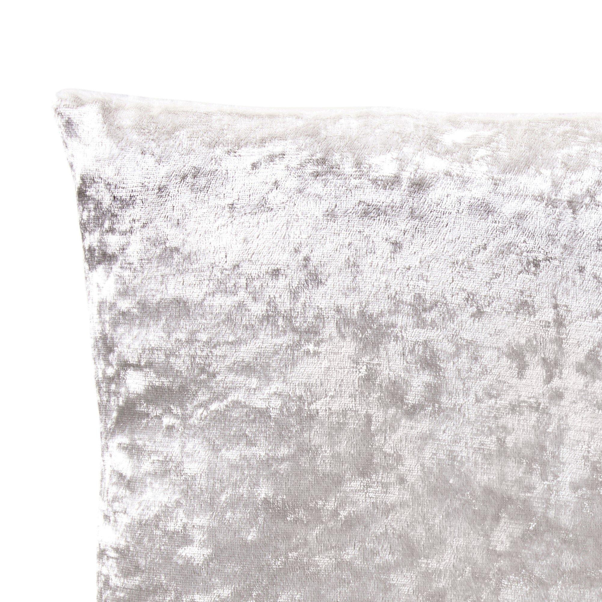 Cream - Alan Symonds - Plain Crushed Velvet Cushion Set of 4 - 4