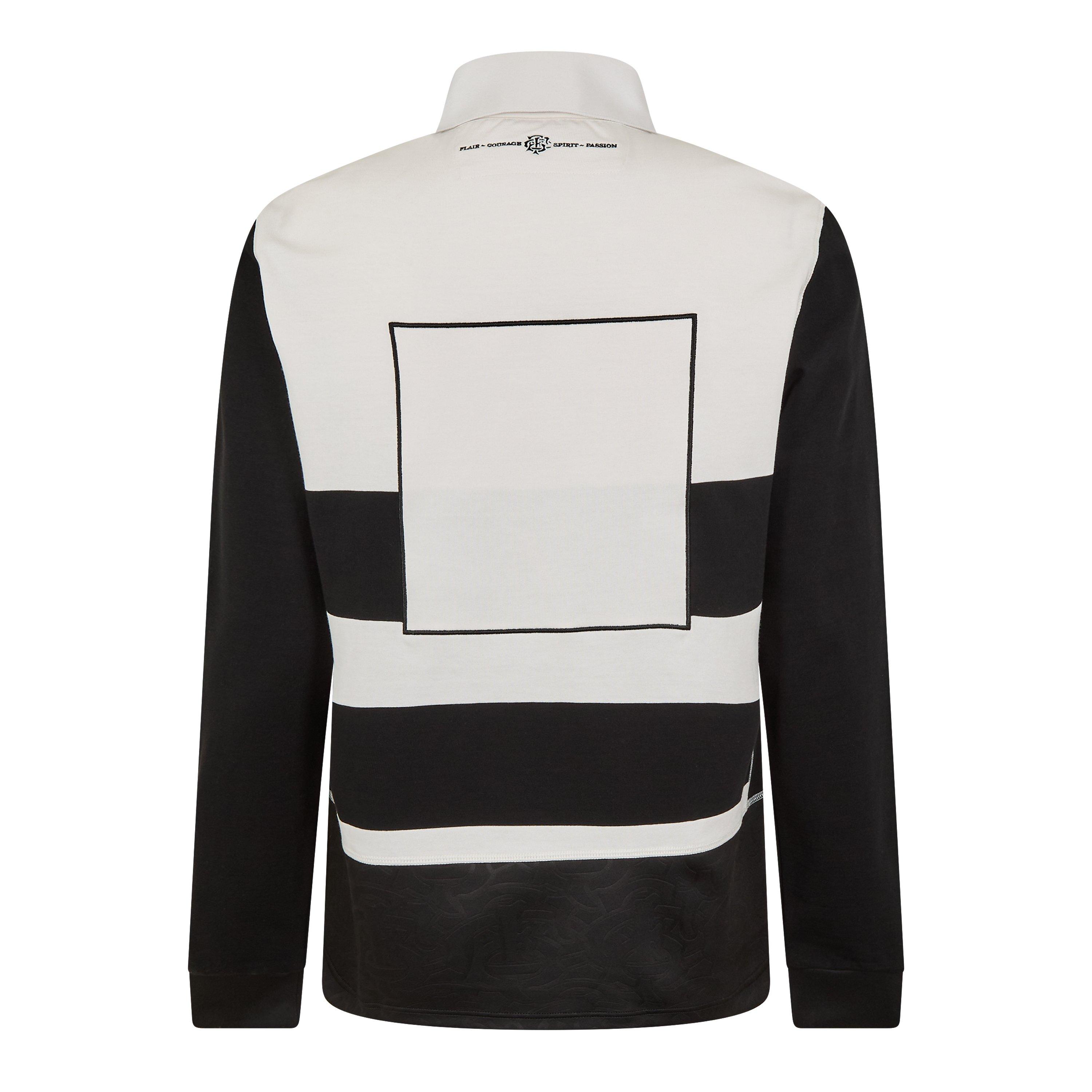 Black/White - Macron - Barbarians Home Shirt 2024 2025 Adults - 2