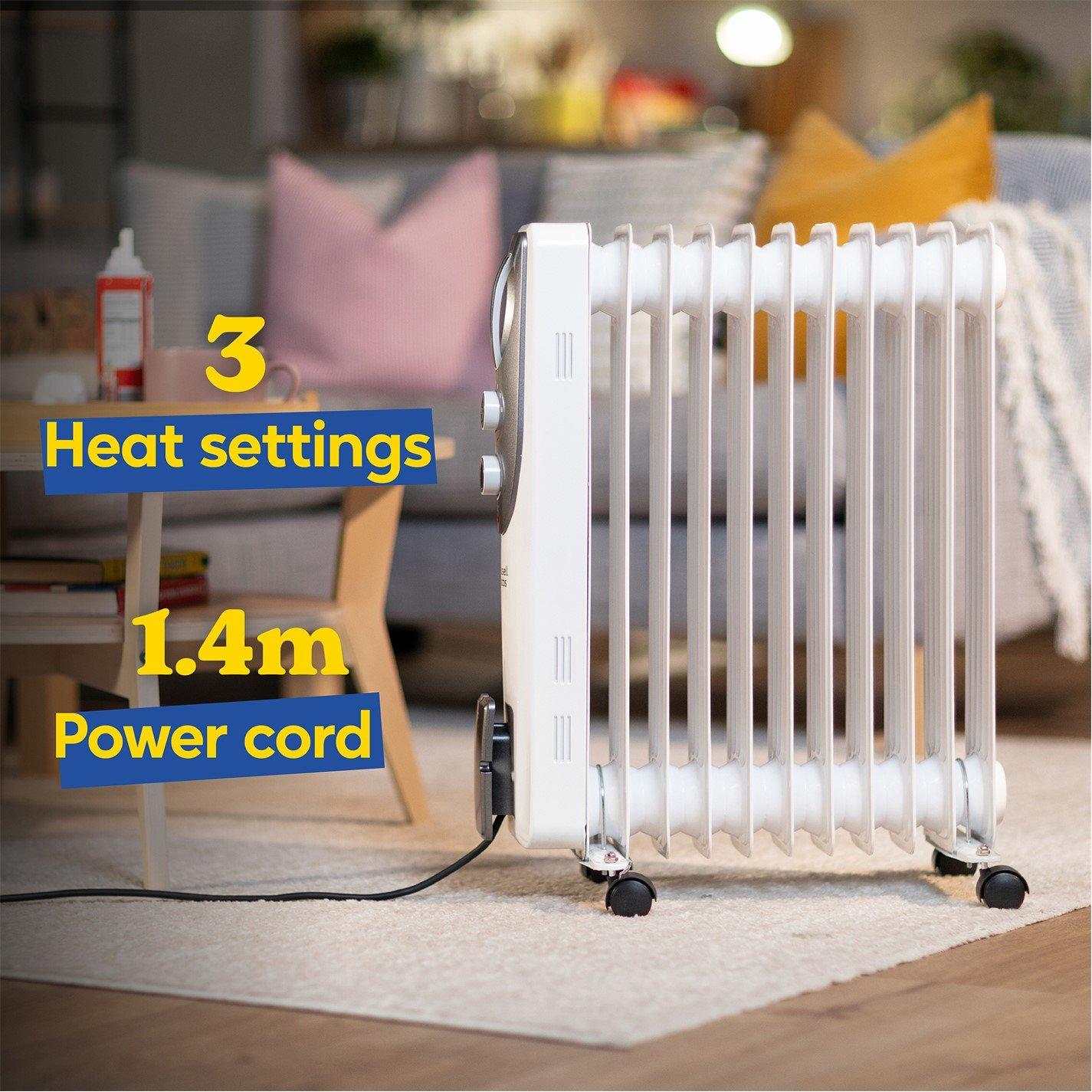 White - Russell Hobbs - RHOFR1106 Oil Filled Radiator - 6