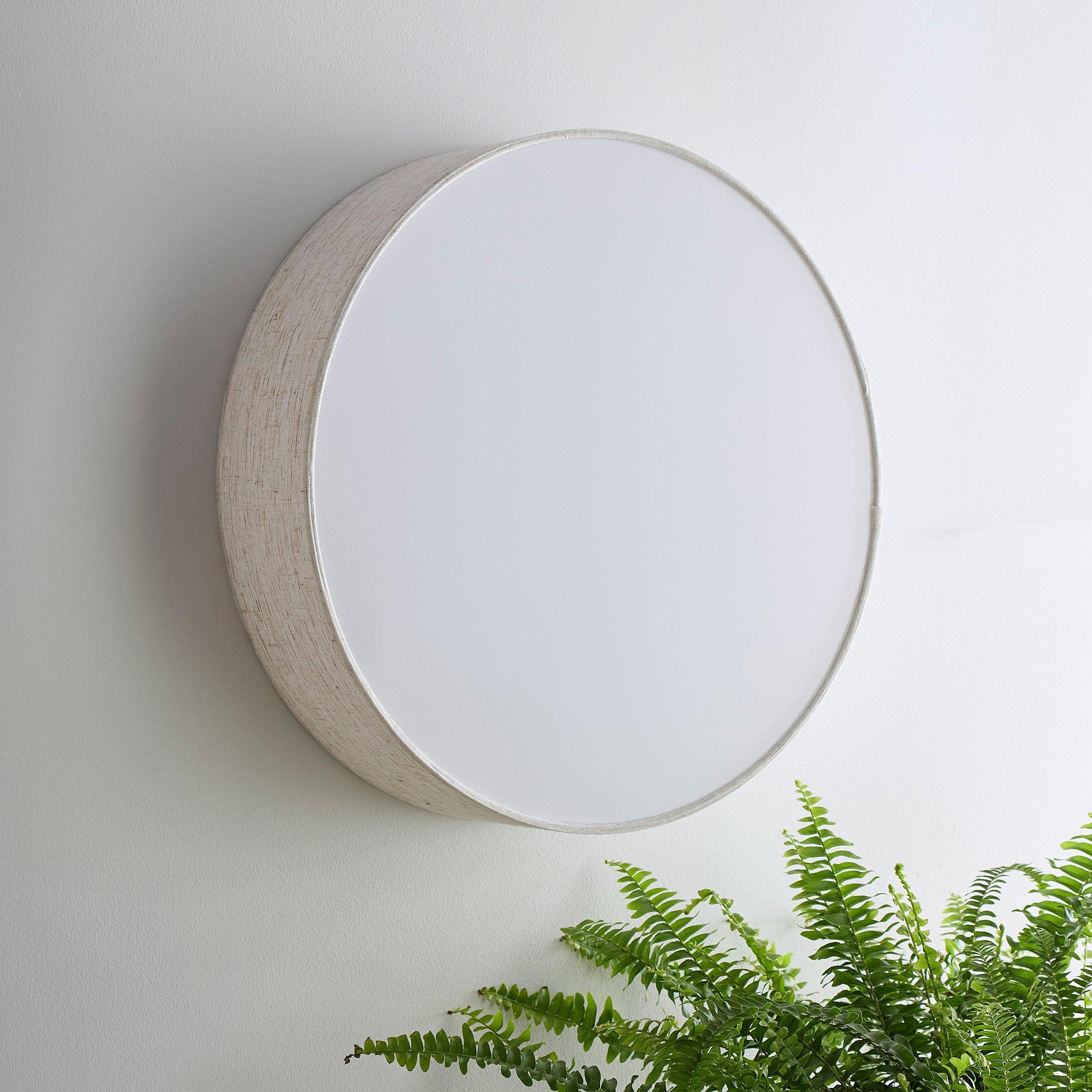 K Living  Capri 38Cm 2 Light Linen Drum Shade - Natural