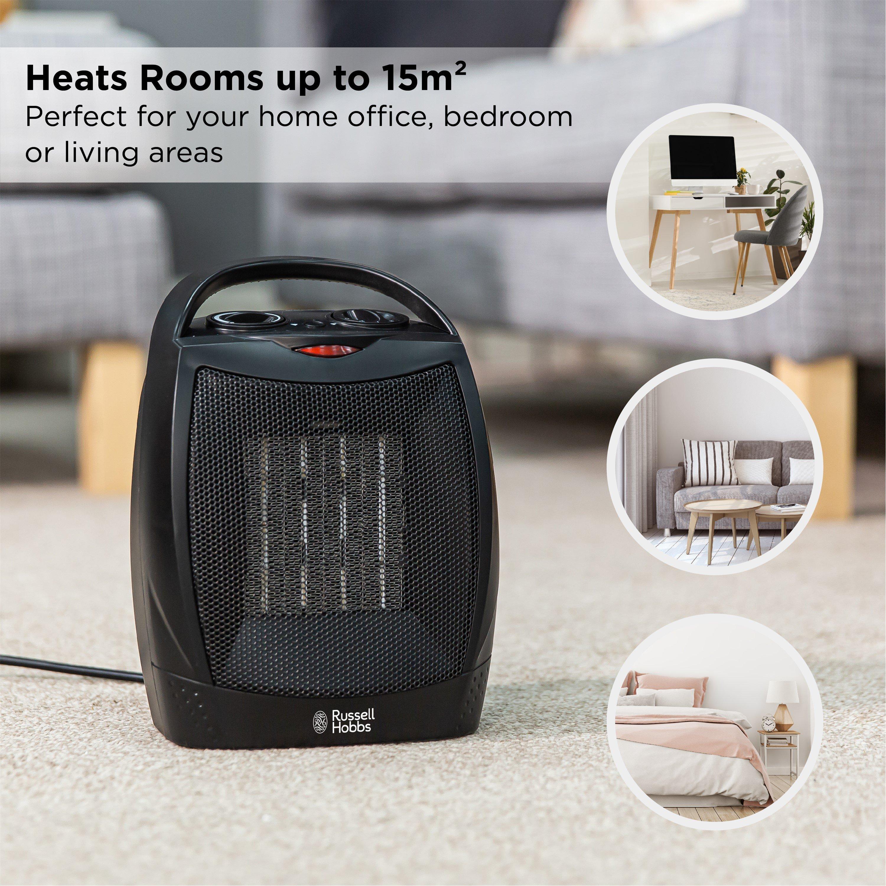 Black - Russell Hobbs - RHFH1006B 1.5kW Portable Heater - 5
