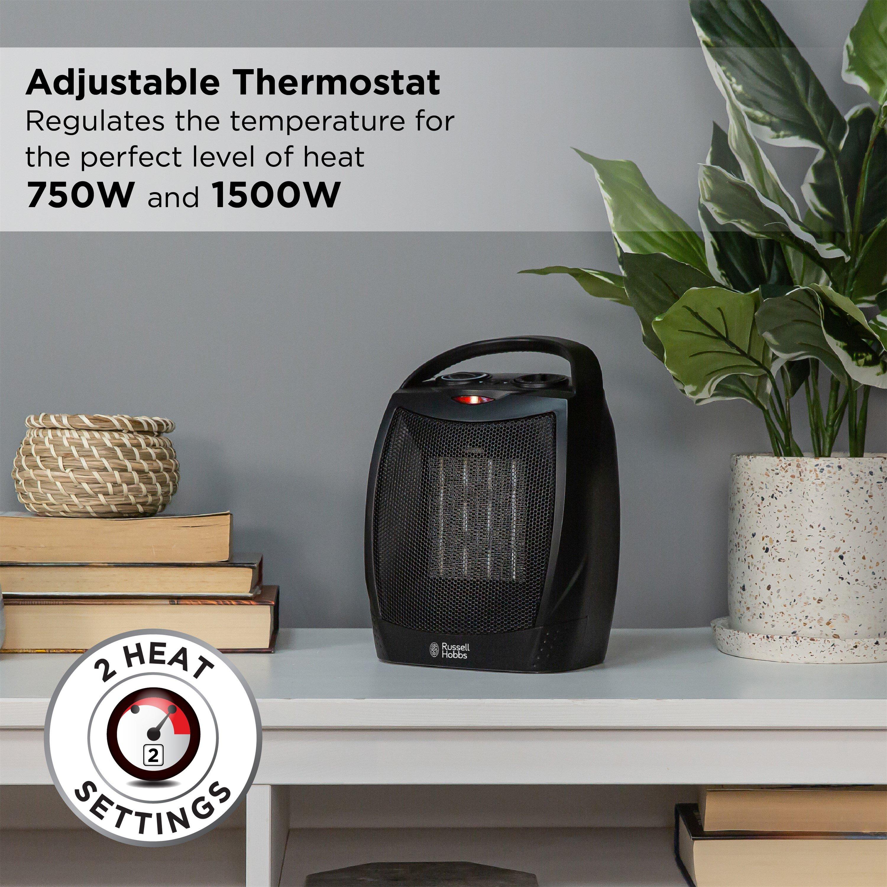 Black - Russell Hobbs - RHFH1006B 1.5kW Portable Heater - 6