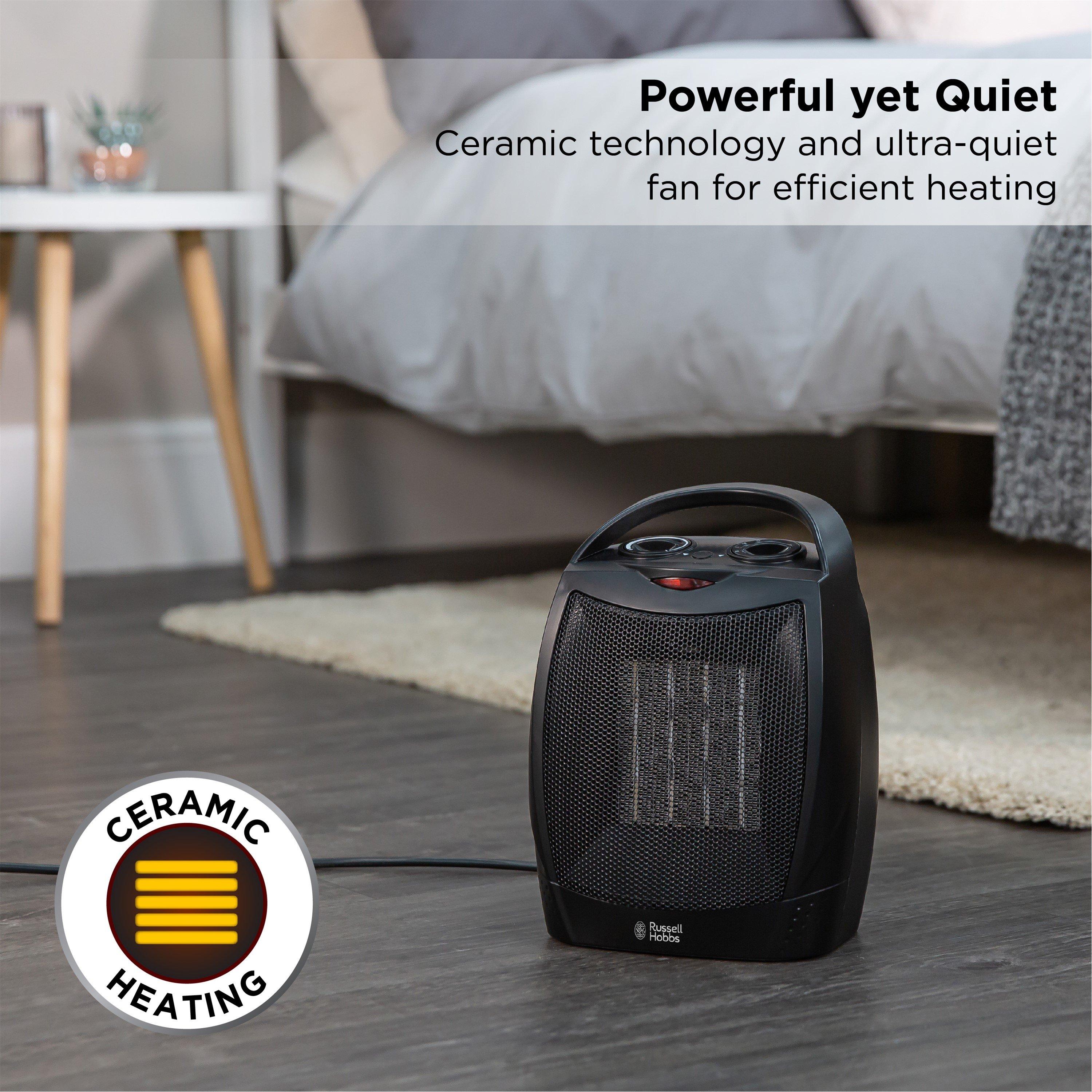 Black - Russell Hobbs - RHFH1006B 1.5kW Portable Heater - 7