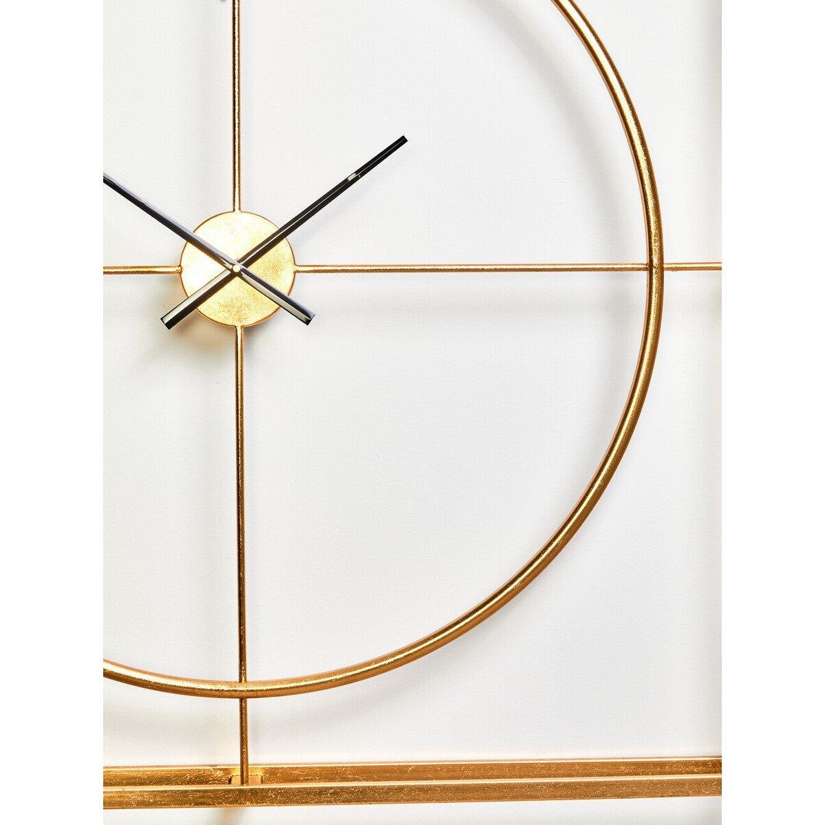 Gold - Premier Housewares - Trinity 105cm Dia Metal Wall Clock - 2