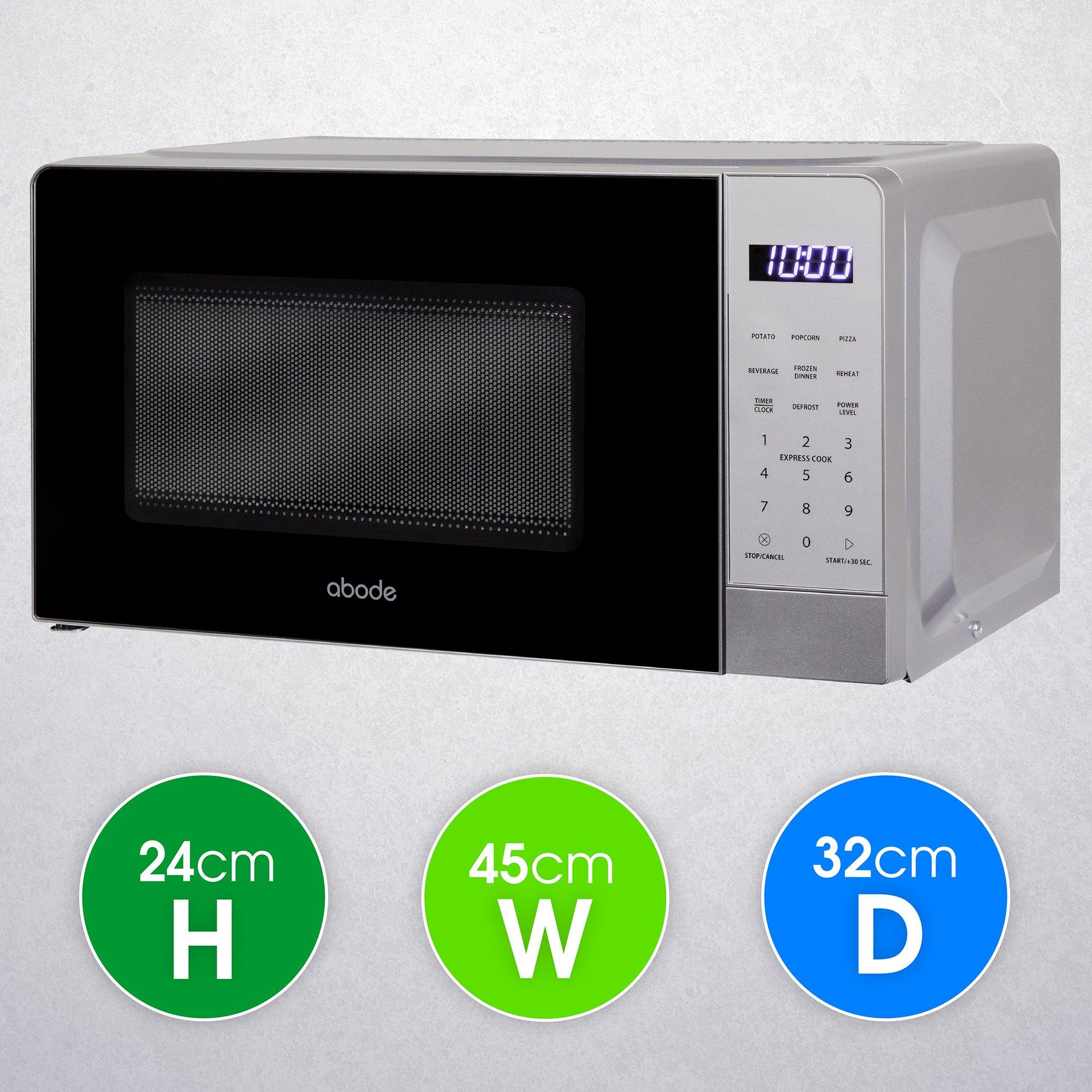 Silver - Abode - AMT2012S 20L Silver Touch Control Digital Microwav - 2