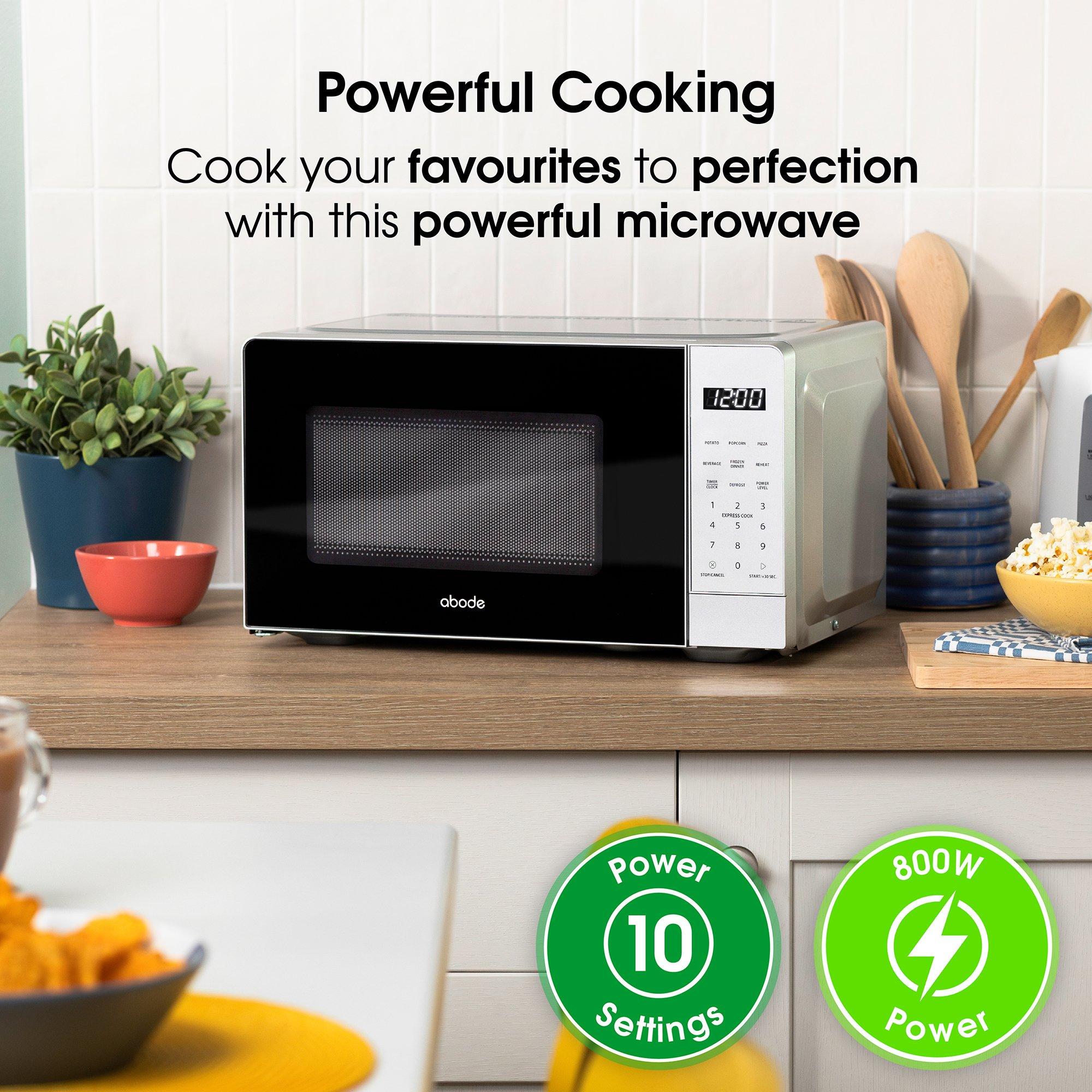 Silver - Abode - AMT2012S 20L Silver Touch Control Digital Microwav - 5