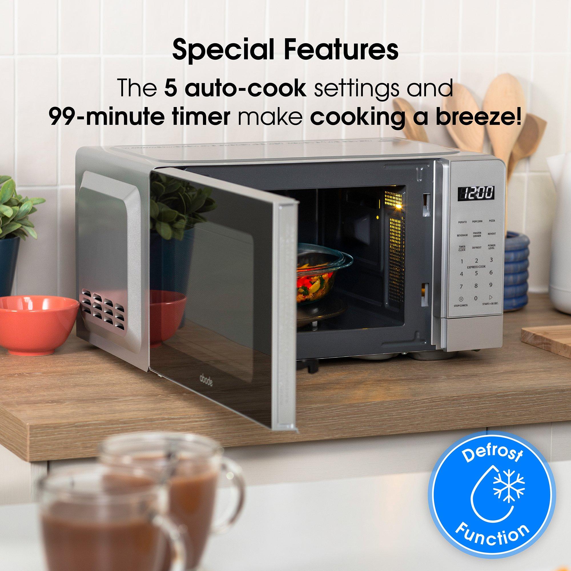 Silver - Abode - AMT2012S 20L Silver Touch Control Digital Microwav - 8