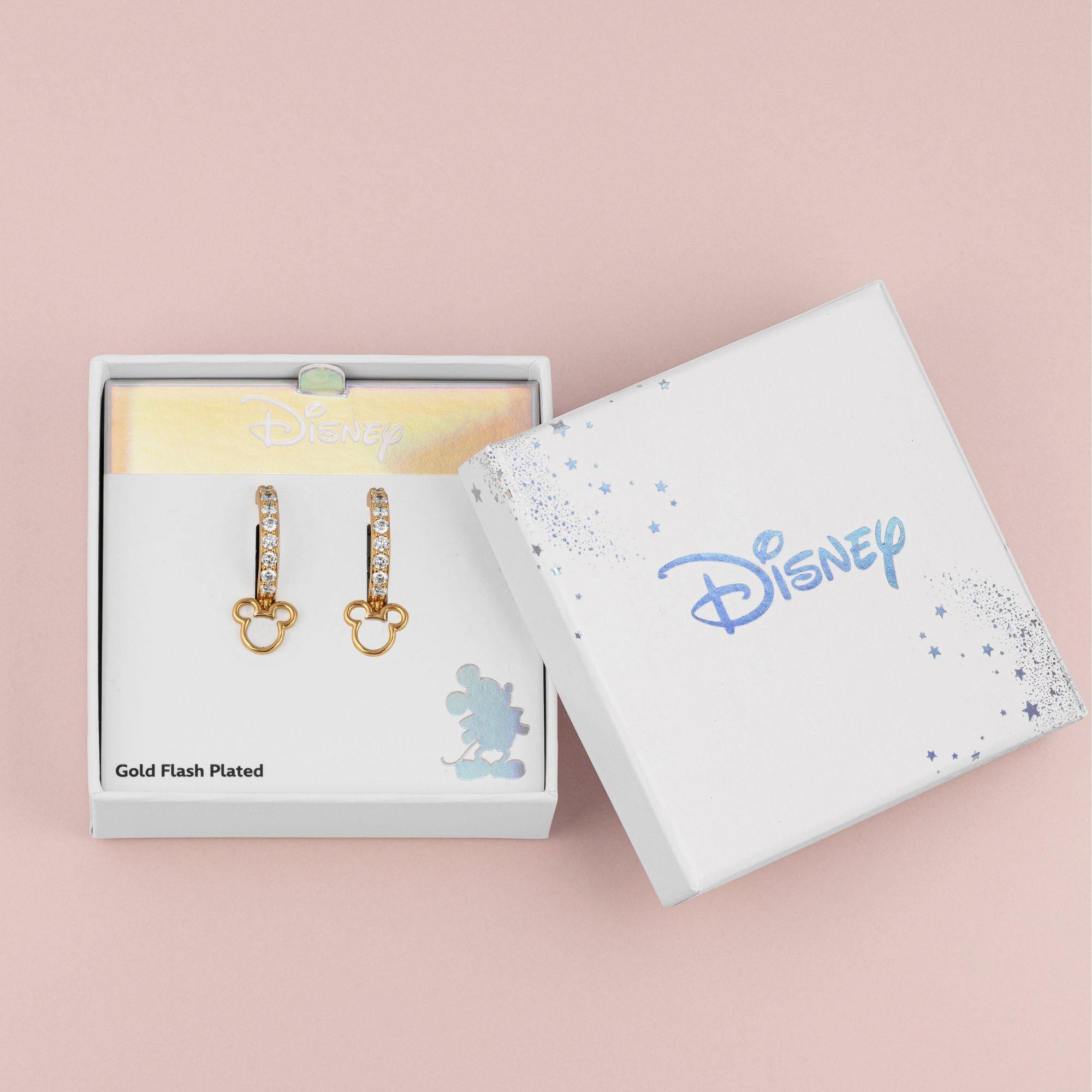 Gold - Disney - Mickey Mouse gold plated open hoop earrings - 5