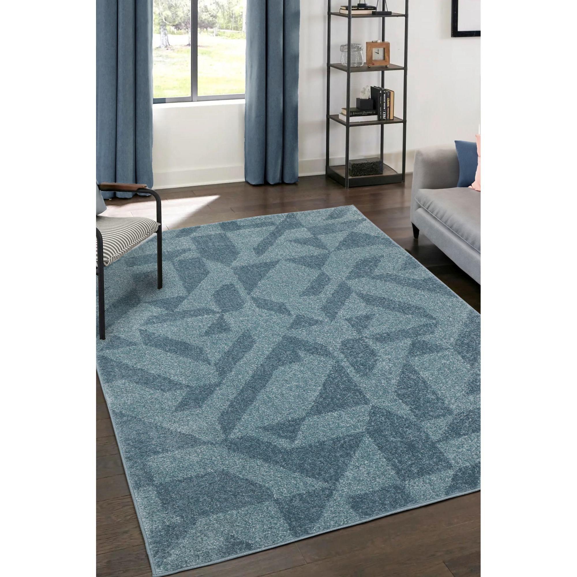 Blue - Homemaker - Juno Geometric Rug Blue - 1