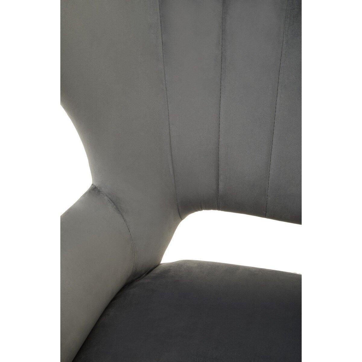 Grey - Interiors by Premier - Sloan Grey Velvet Armchair - 5