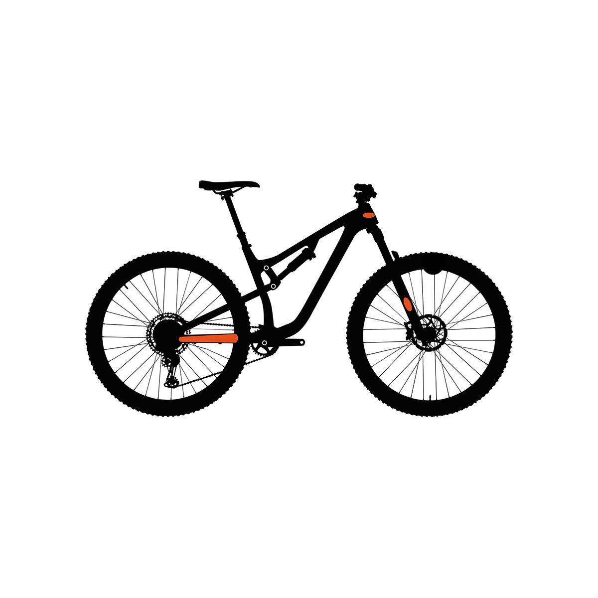 Clear - Bike Shield - Stay & Cable Shield Kit - 2