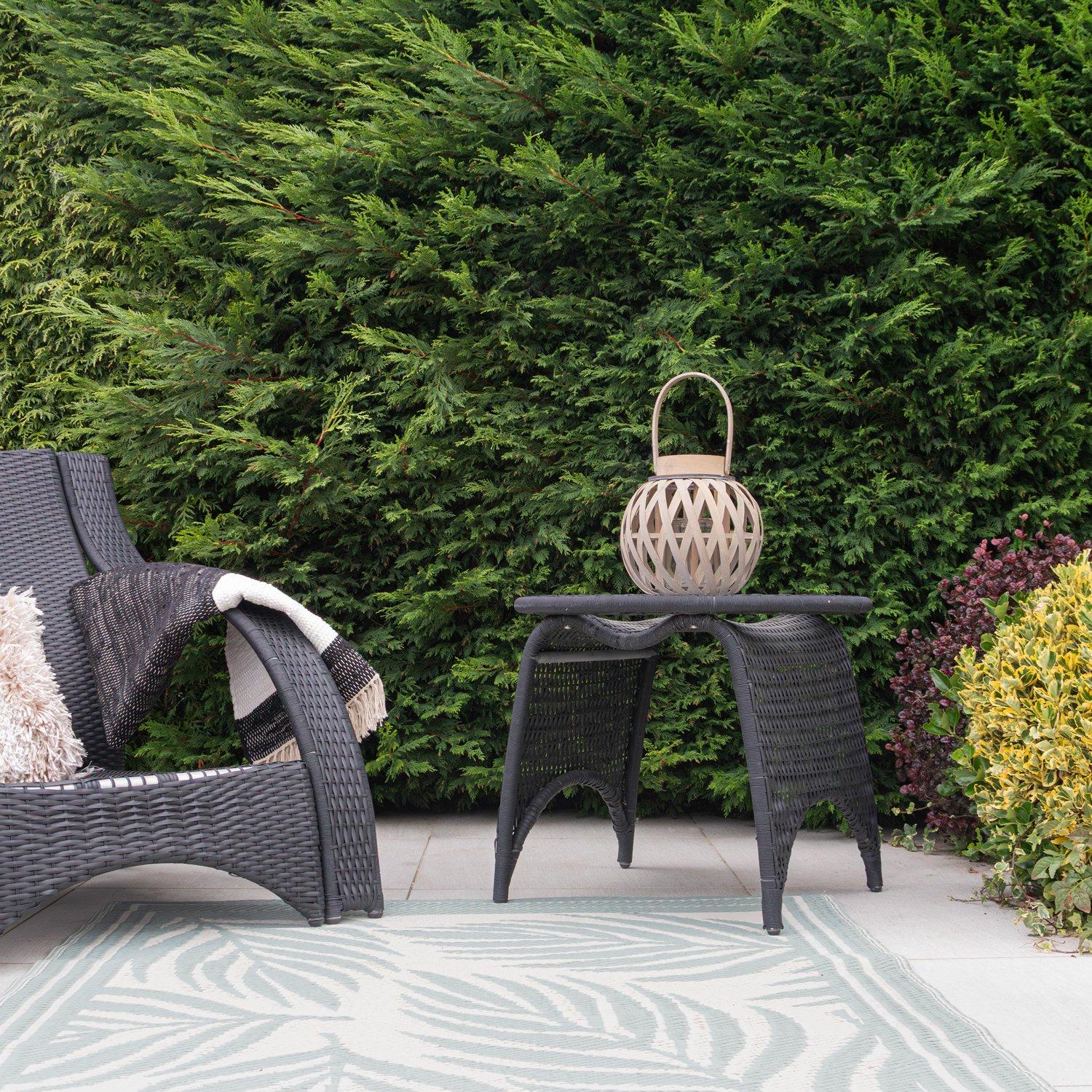 Grey - JVL - Luna Natural Round Wood Lantern With Handle - - 7