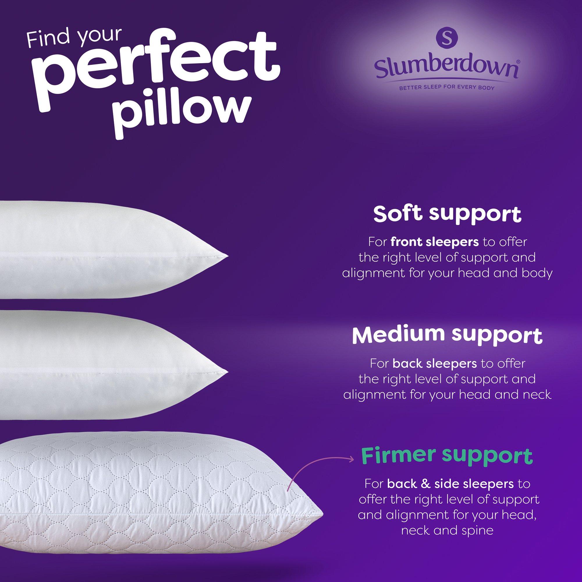 White - Slumberdown - Feels Like Down 13.5 Tog Duvet 2 Rebound Pillows - 12