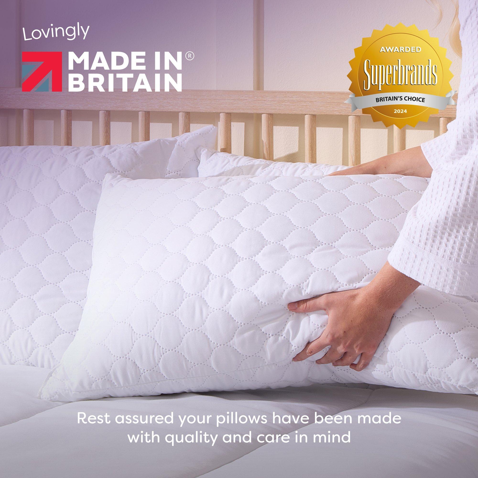 White - Slumberdown - Feels Like Down 13.5 Tog Duvet 2 Rebound Pillows - 10