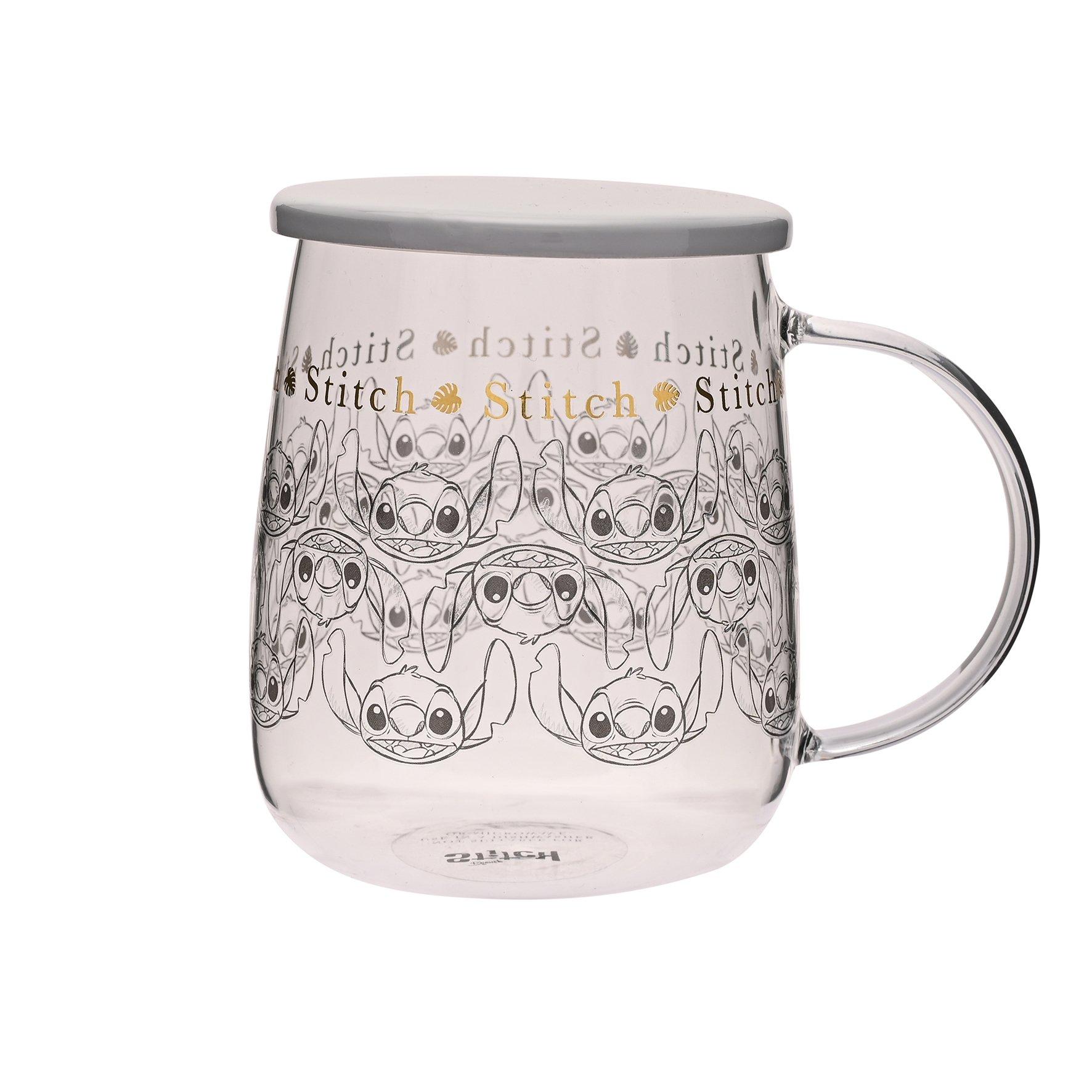 Disney Disney Classic Glass Mug With Lid Stitch