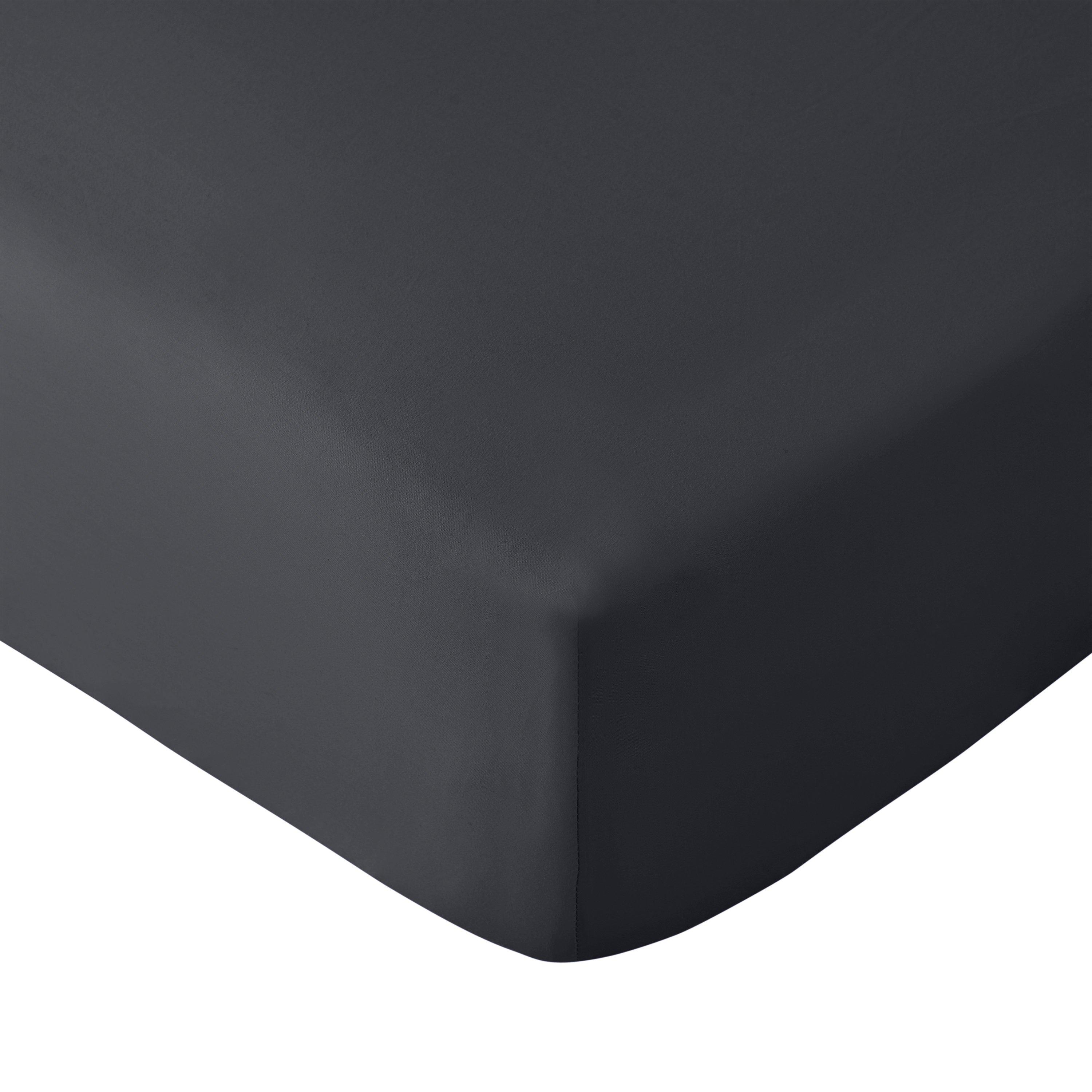 Black - Catherine Lansfield - So Soft Non-Iron Fitted Sheet - 3