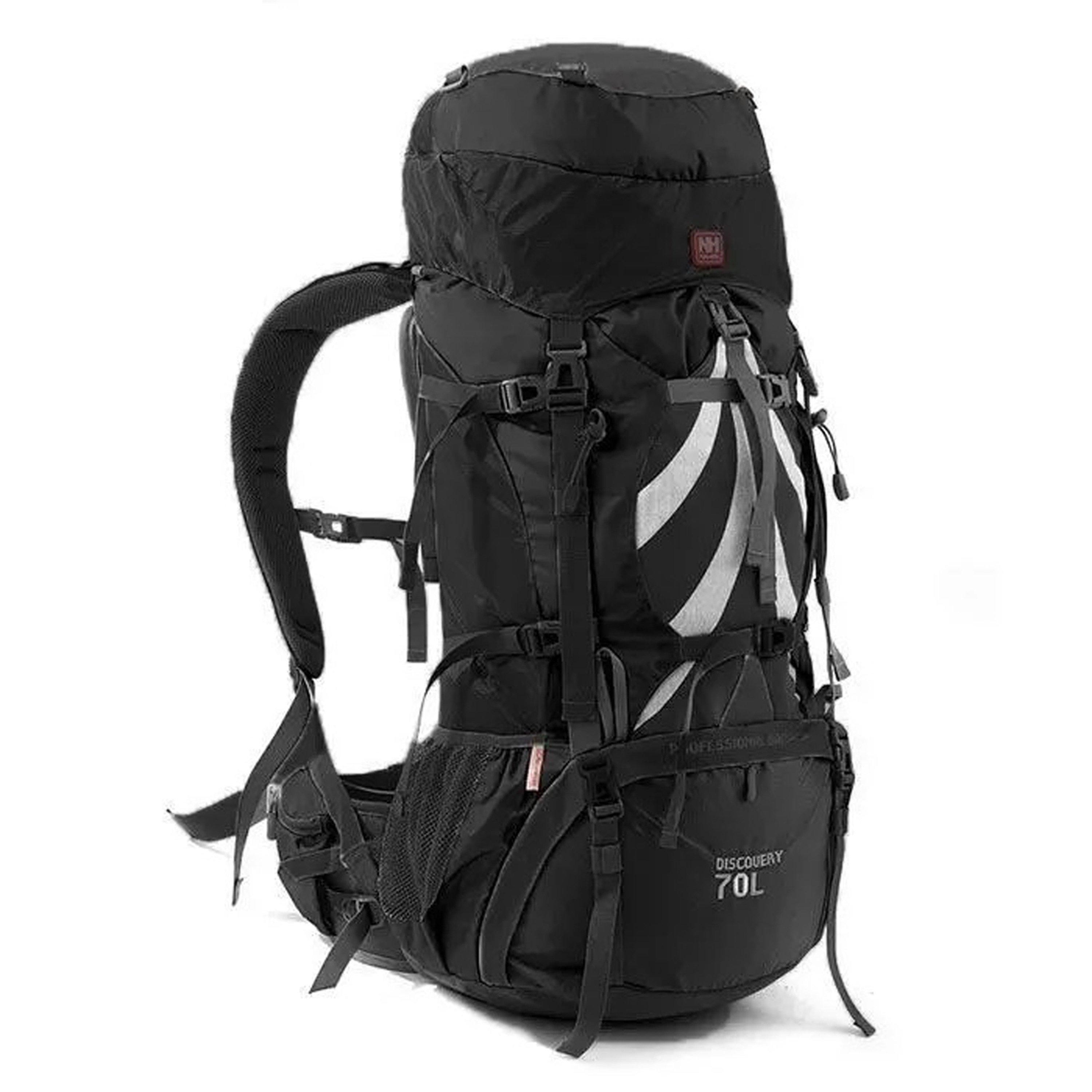 Naturehike  70L Professional Mountaineering Backpack - Black - 70L