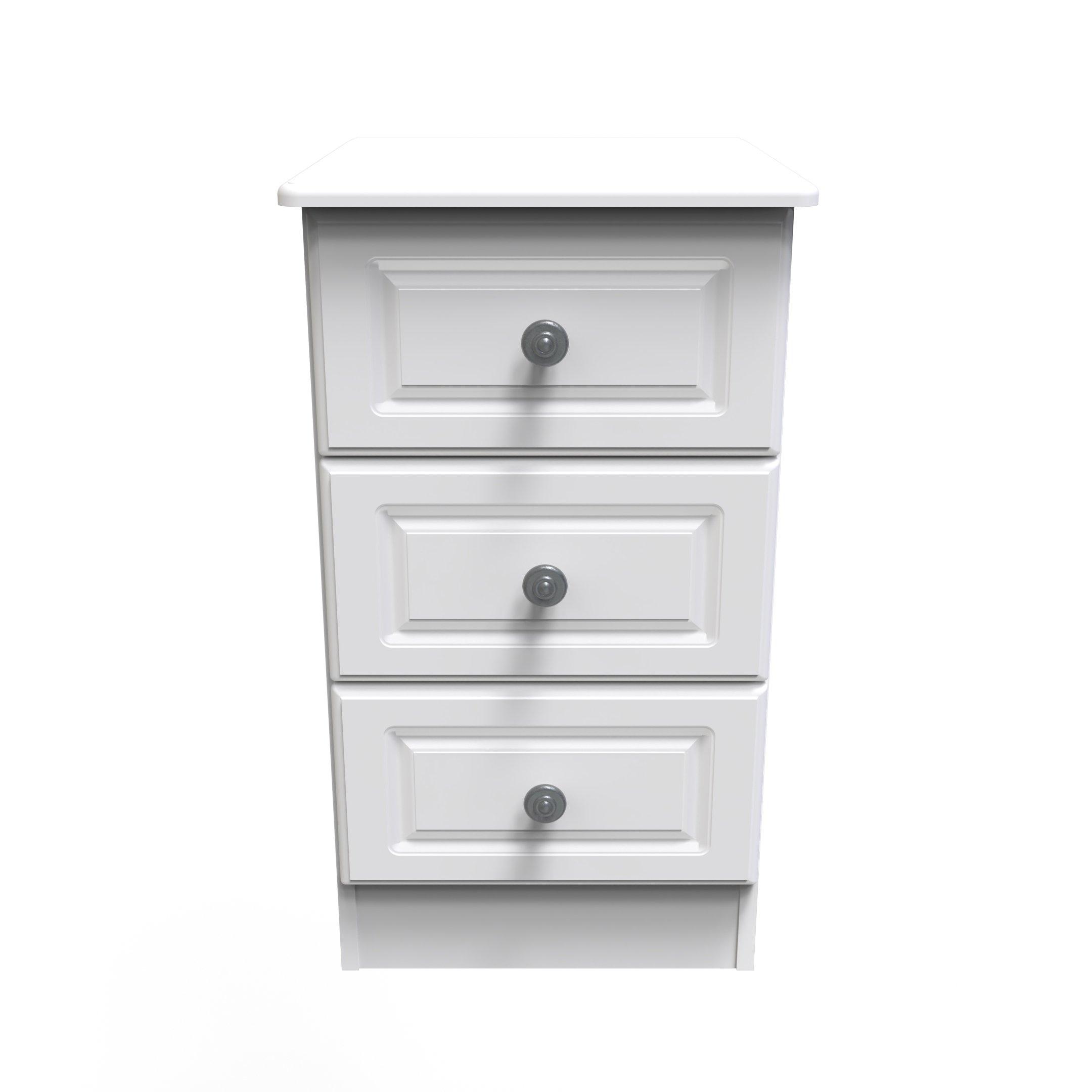 Welcome Furniture Pembroke 3 Drawer Bedside Cabinet