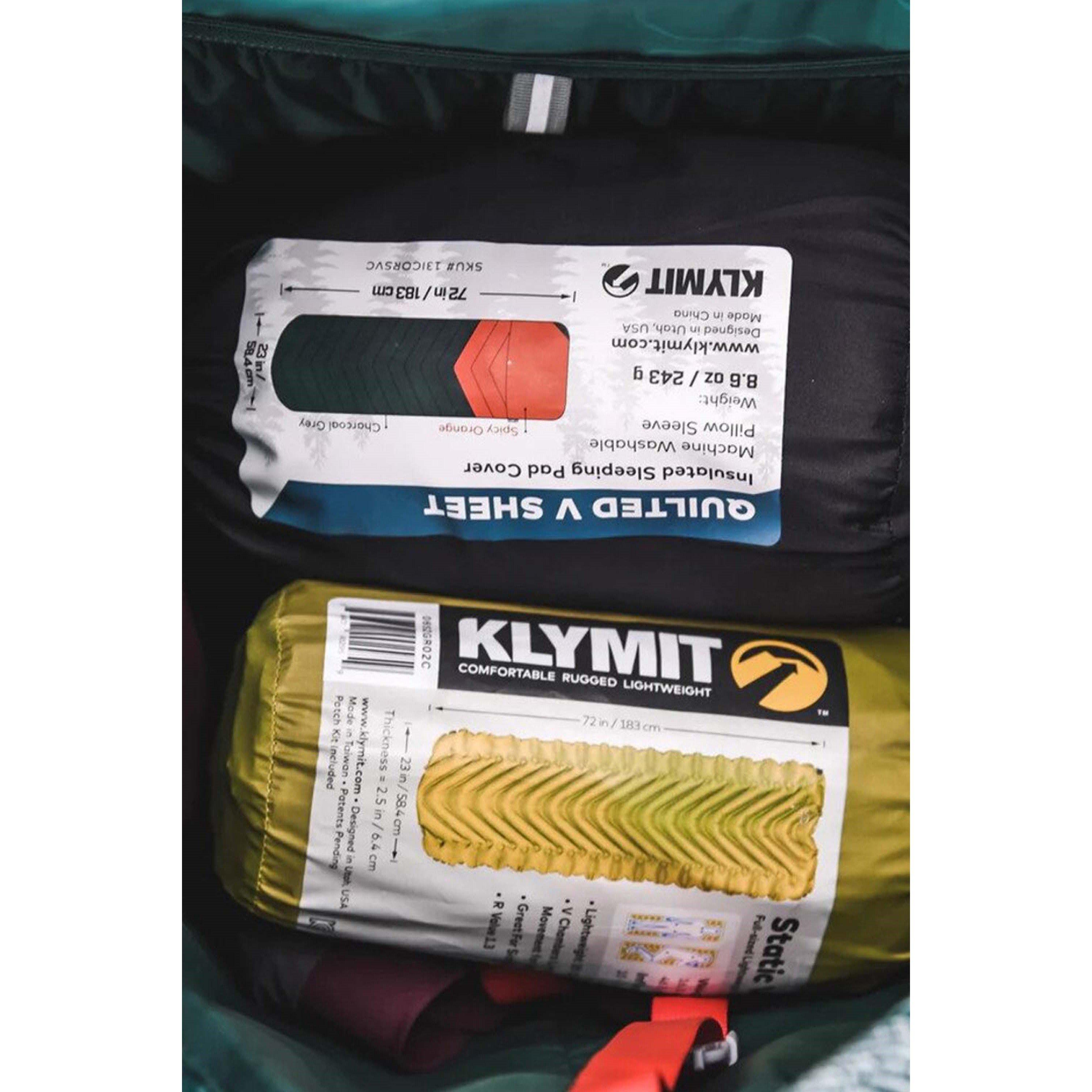 Orange/Grey - Klymit - Quilted V Sheet Pad Cover - 6