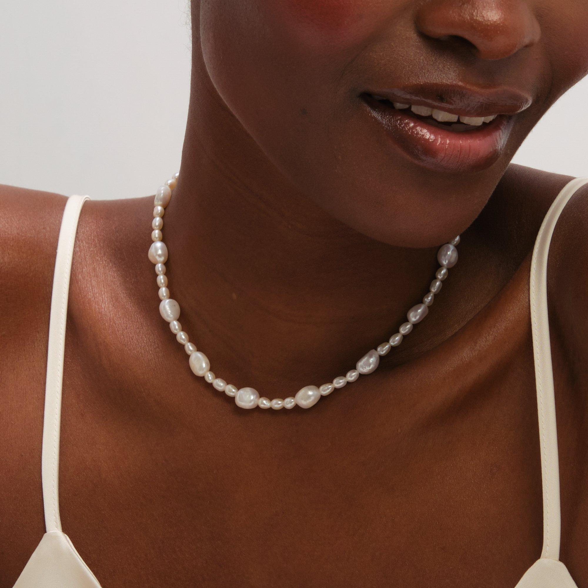 Silver - Jon Richard - Gold Plated Real Freshwater Pearl Necklace - 2