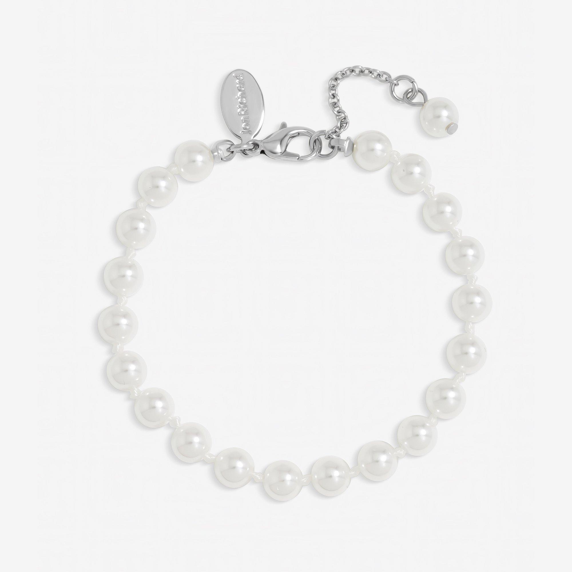 Silver - Jon Richard - White Pearl Bracelet