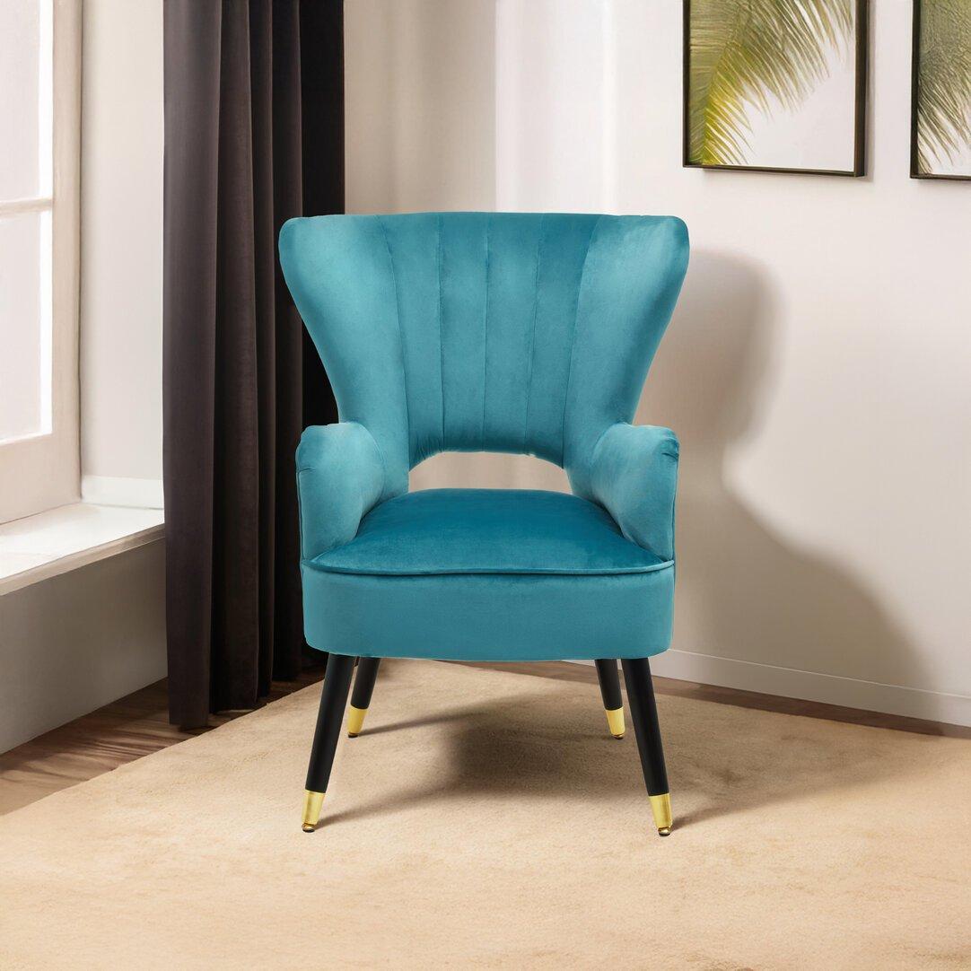 Green - Interiors by Premier - Sloan Green Velvet Armchair